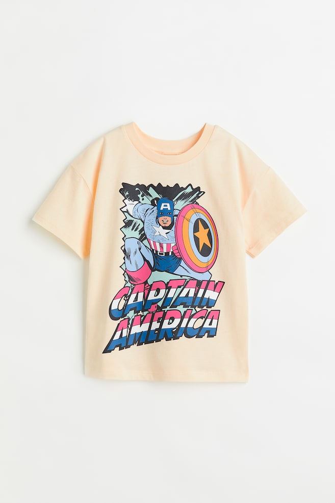 T-shirt met print - Lichtgeel/Captain America - 1