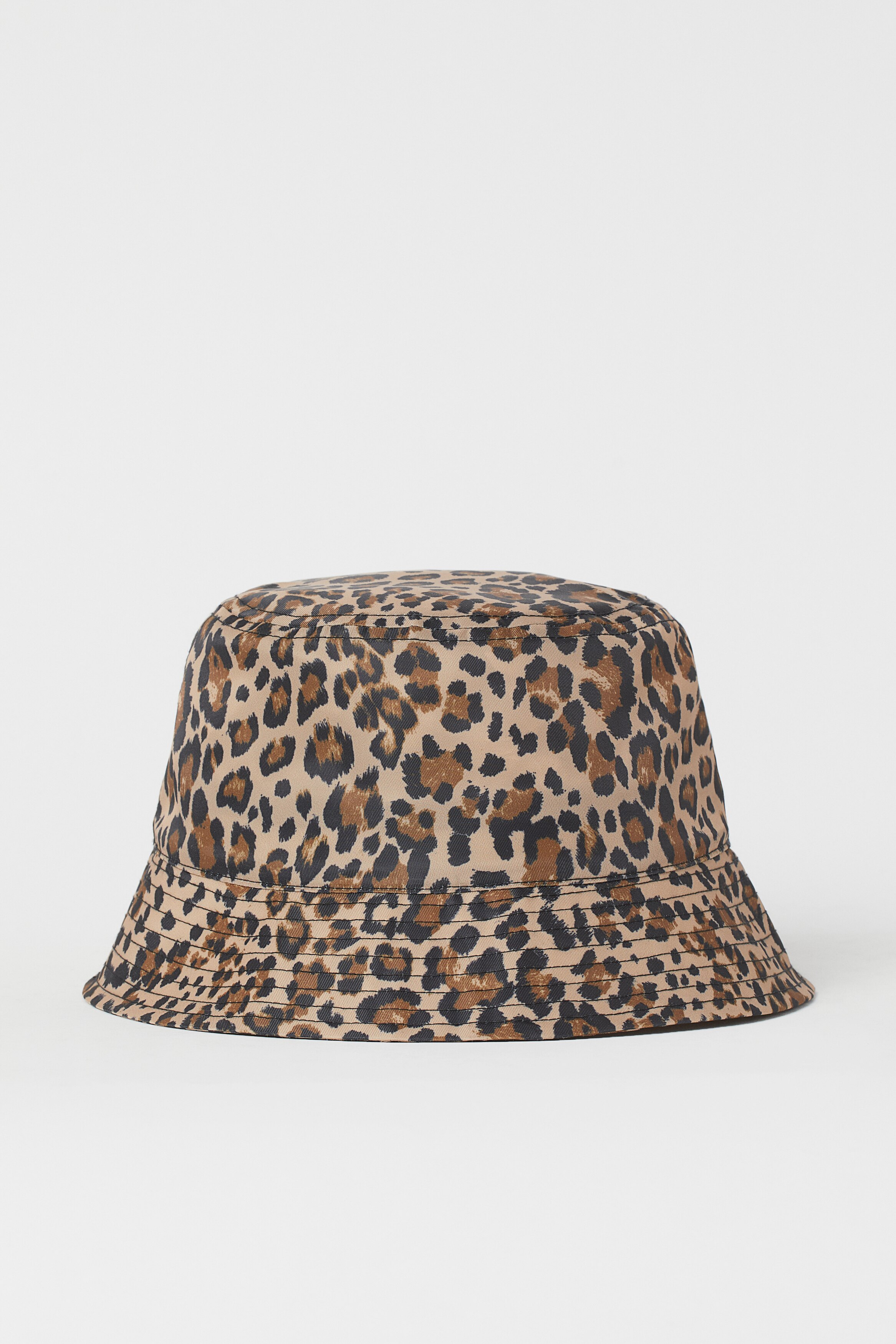 Chapeau De Peintre à Fourrure H&M Gris Léopard - Taille Unique, Neuf Avec étiquettes