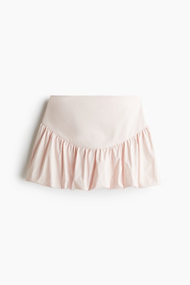 Bubble-hem mini skirt - Powder pink - 1