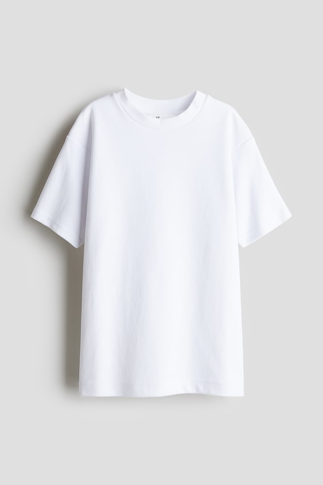Loose-fit scuba T-shirt - White - 1