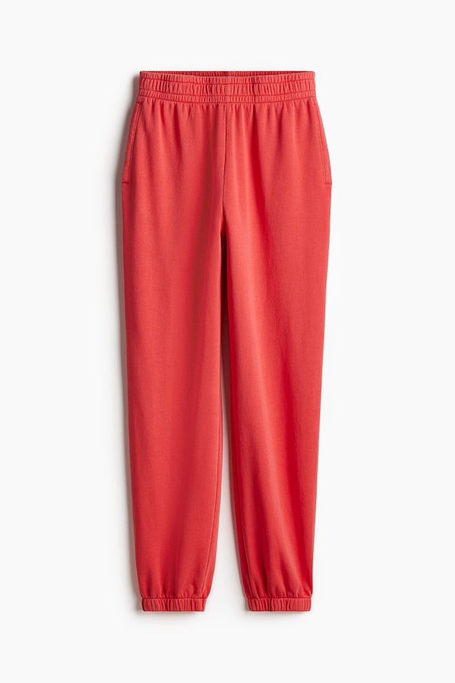 Washed-look Joggers - Red - 1
