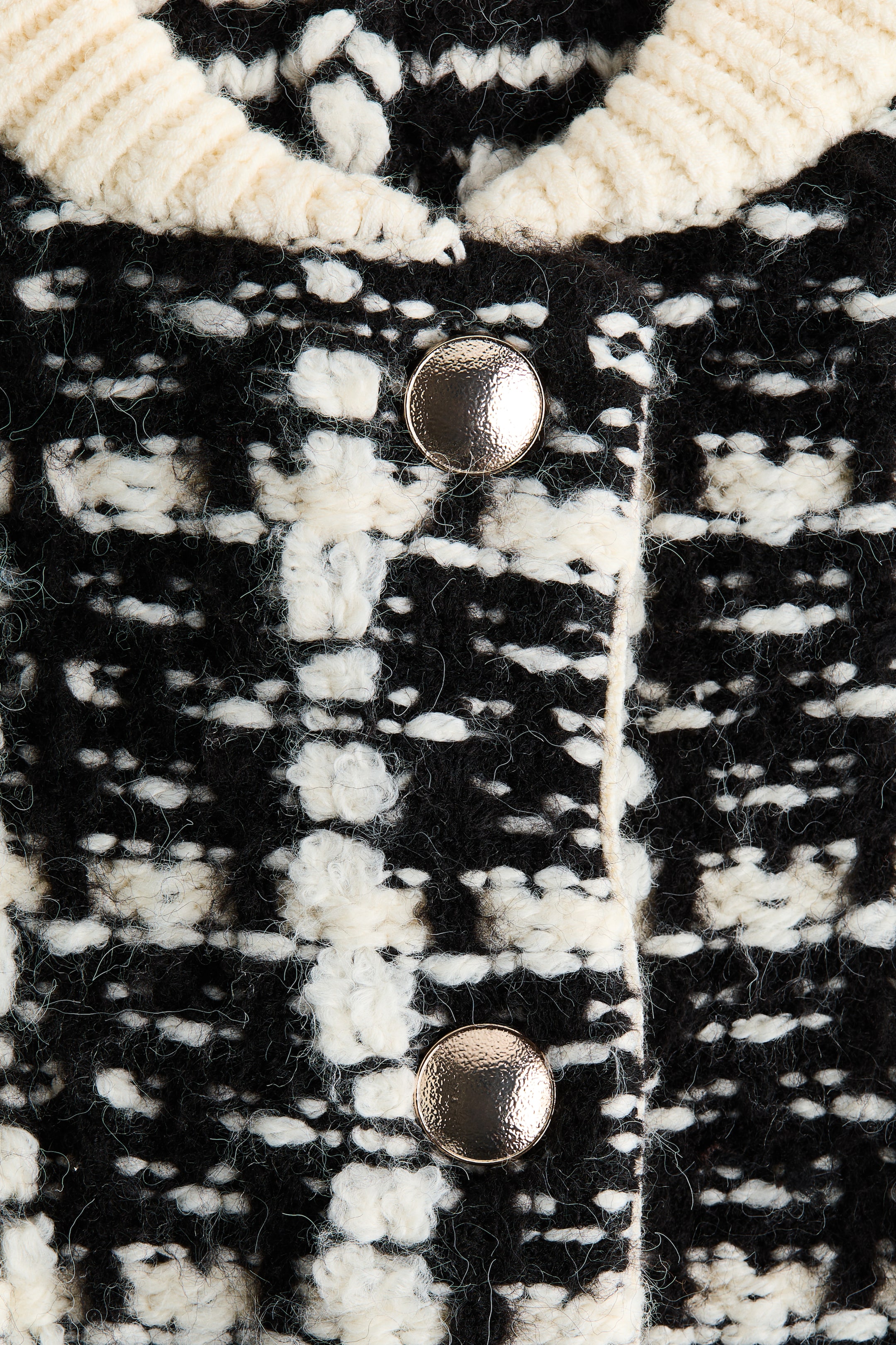 Oversized Bouclé-Knit Cardigan