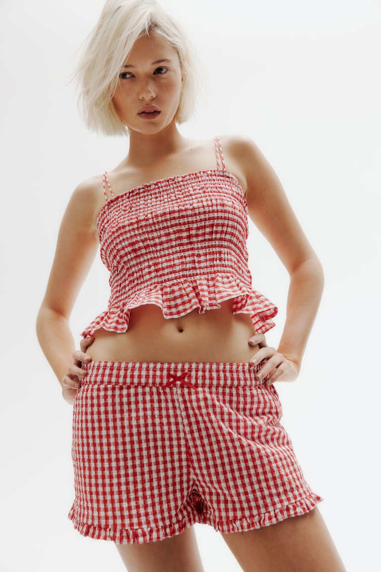 Gingham Frill Pyjama Shorts Amiblvowa Soft Gingham Boxer Shorts
