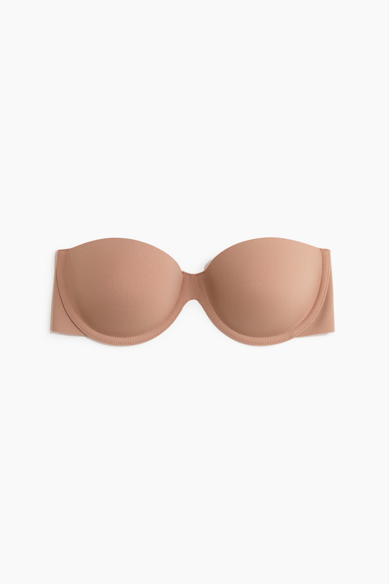 Underwired self-adhesive bra-Dark beige - 1