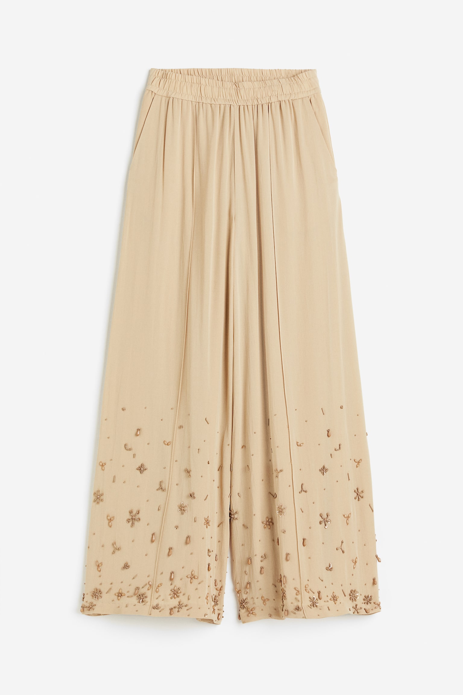 Beaded trousers - Beige - 1