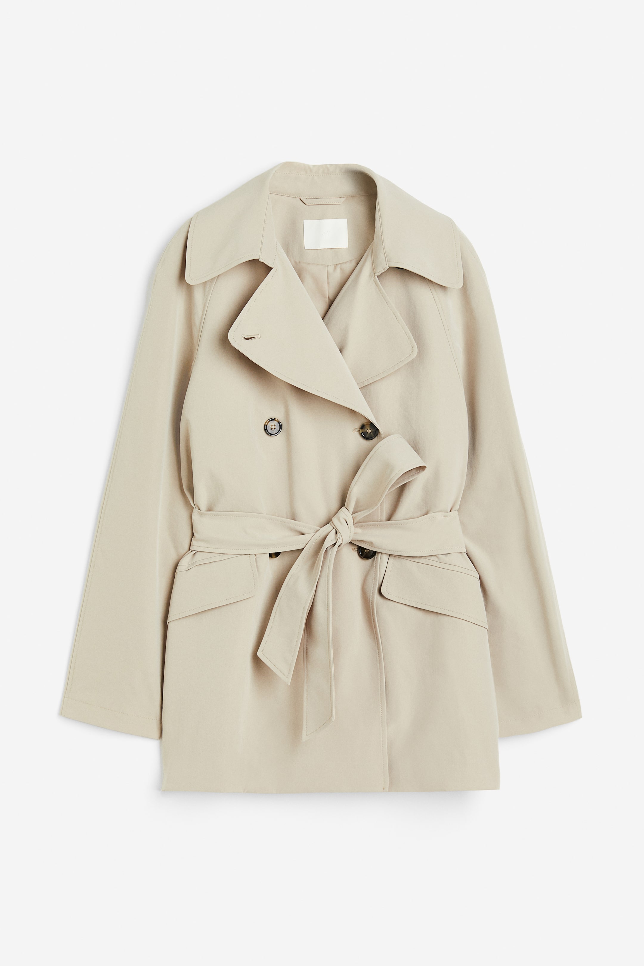 Double-breasted Trench Coat - Light beige - Ladies | H&M US