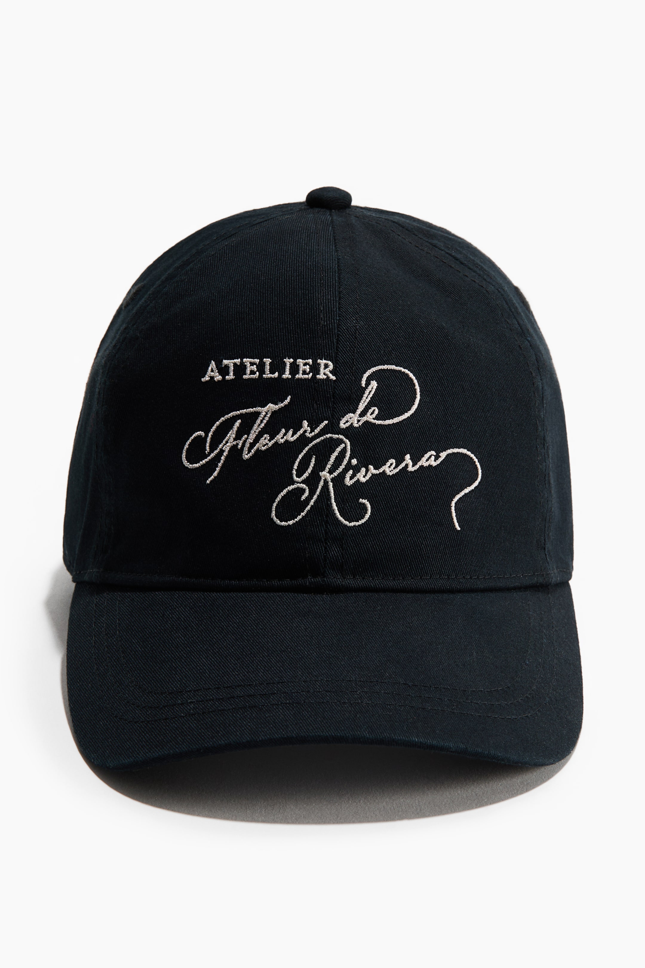 Embroidered-motif Twill Cap