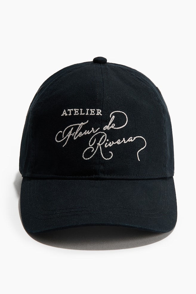 Embroidered-motif Twill Cap - Black/Atelier Fleur de Rivera/Dark blue/Running Club/Dark denim blue/Atelier/Navy blue/San Francisco/Light beige/Capri/Beige/Rowing Club/Dark khaki green/Atelier/Dark brown/Balance - 1