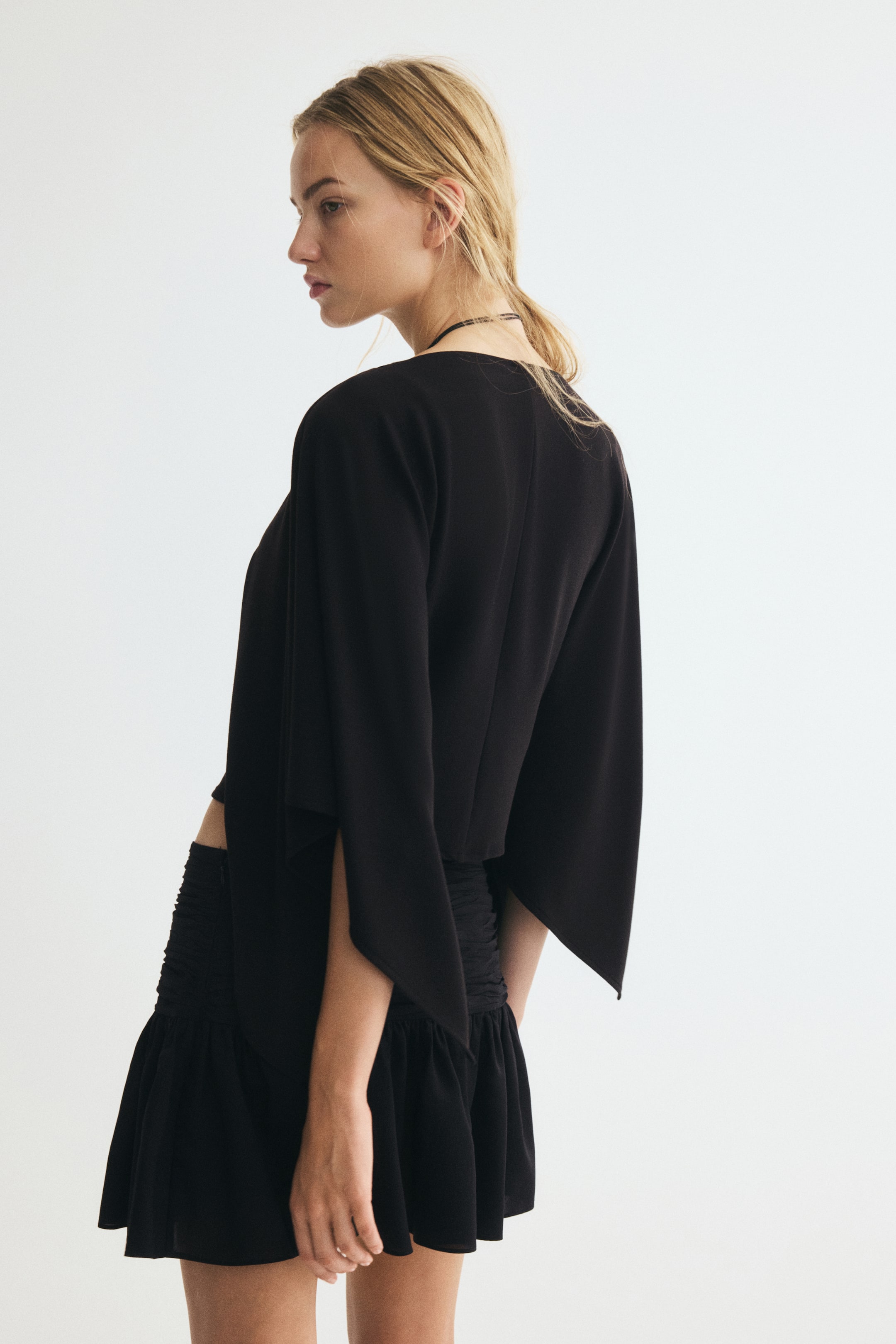 Viscose-Blend Cape