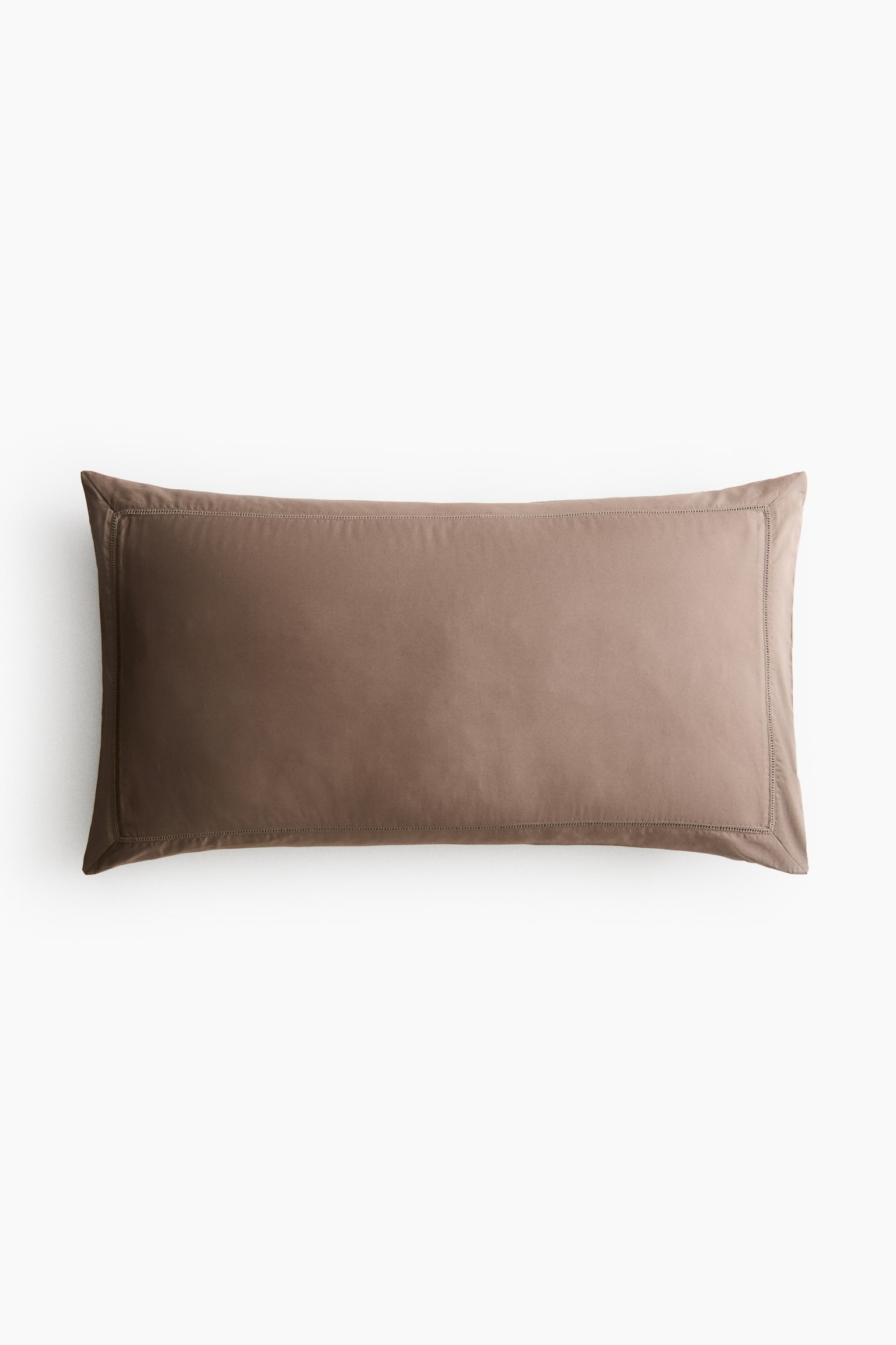 Cotton satin pillowcase - Mole/White/Light beige - 1