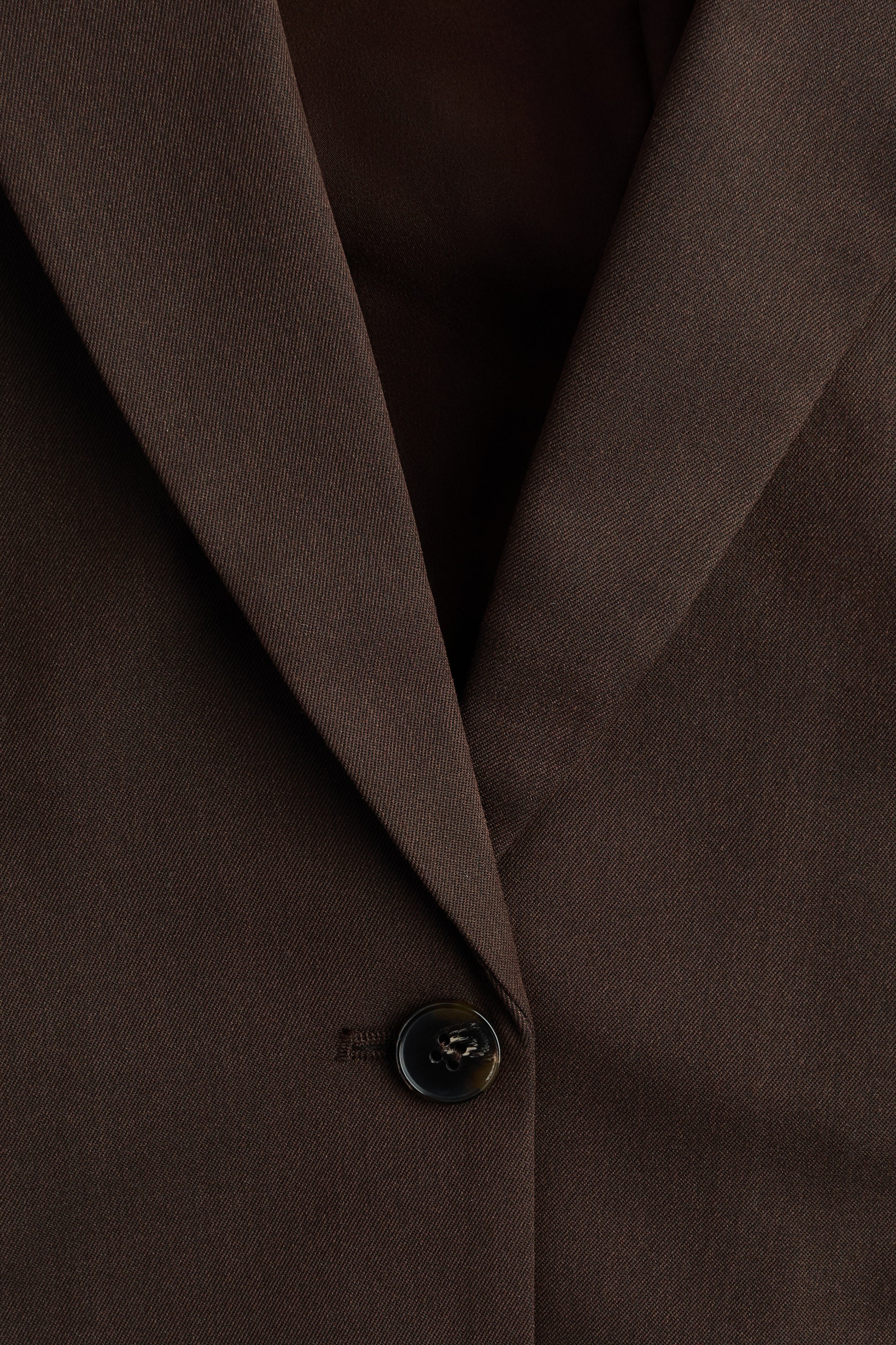 Blazer à fermeture droite en sergé