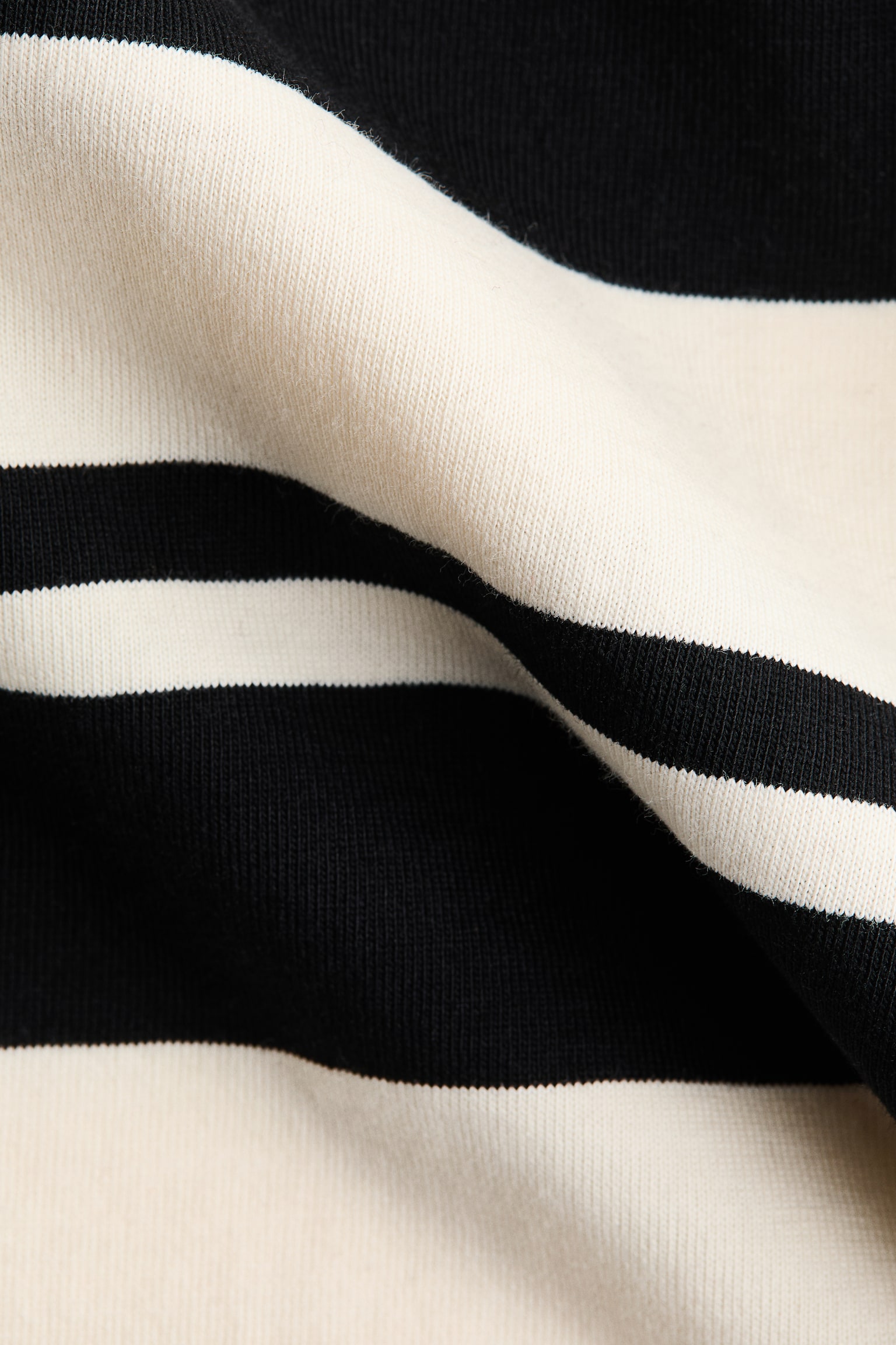 Long T-shirt dress - Cream/Black striped/Brown/Black - 2