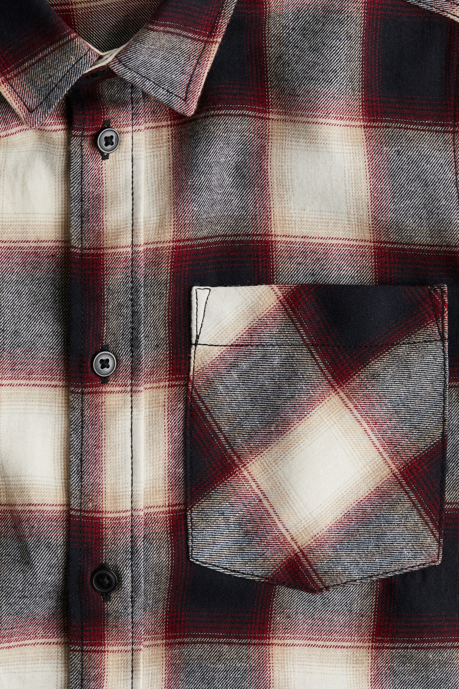 Cotton flannel shirt - Black/Checked/Dark blue/Checked/Dark green/Checked/Red/Checked - 5