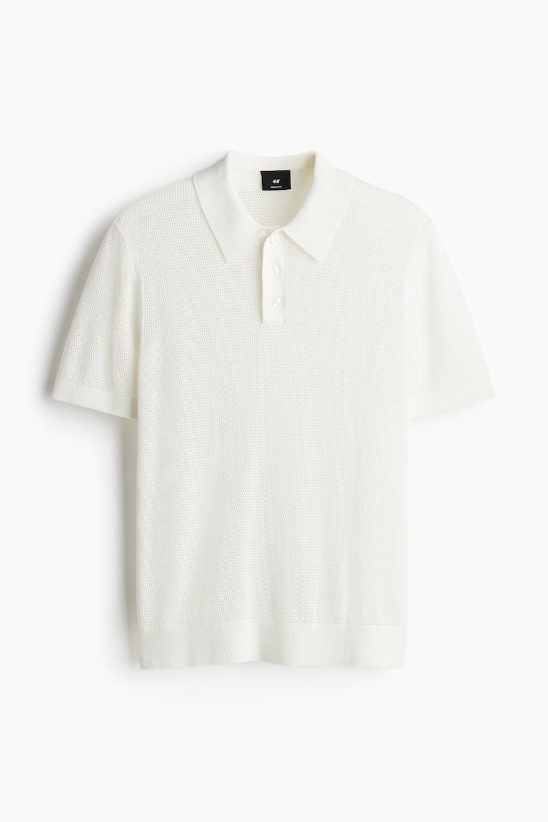 Polo majica od rupičastog pletiva Regular Fit