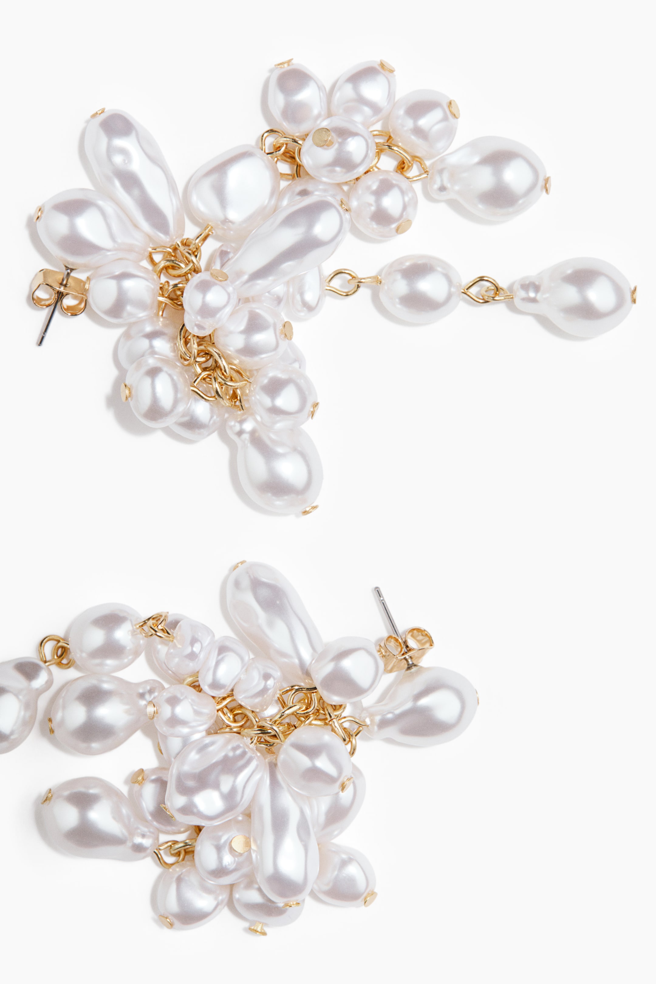 拡大画像を表示: クラスターピアス - ホワイト - レディース | H&M JP 2