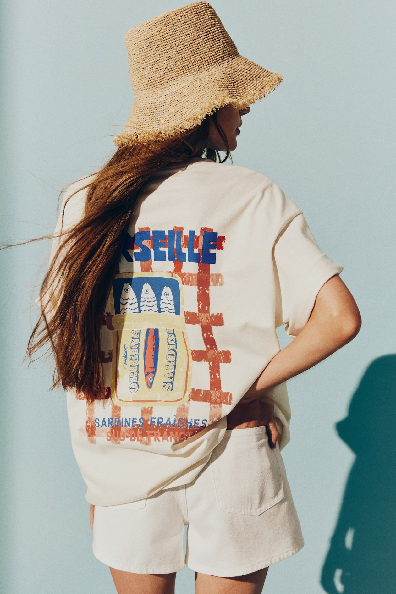 T-shirt blanc MARSEILLE Sardines