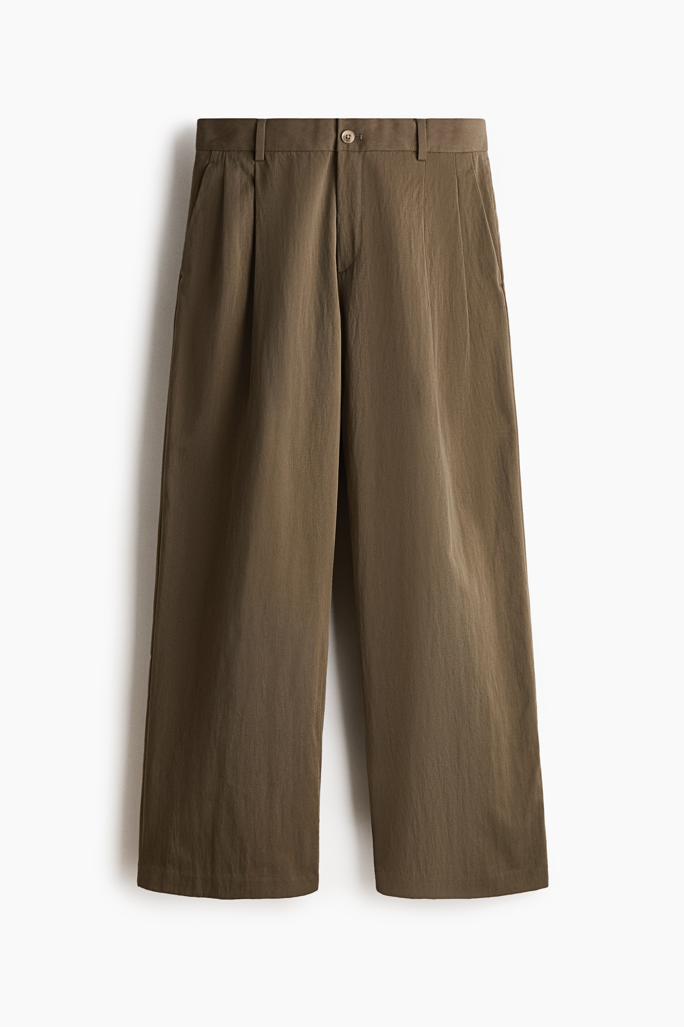 Calças largas Loose Fit - Bege escuro/Creme