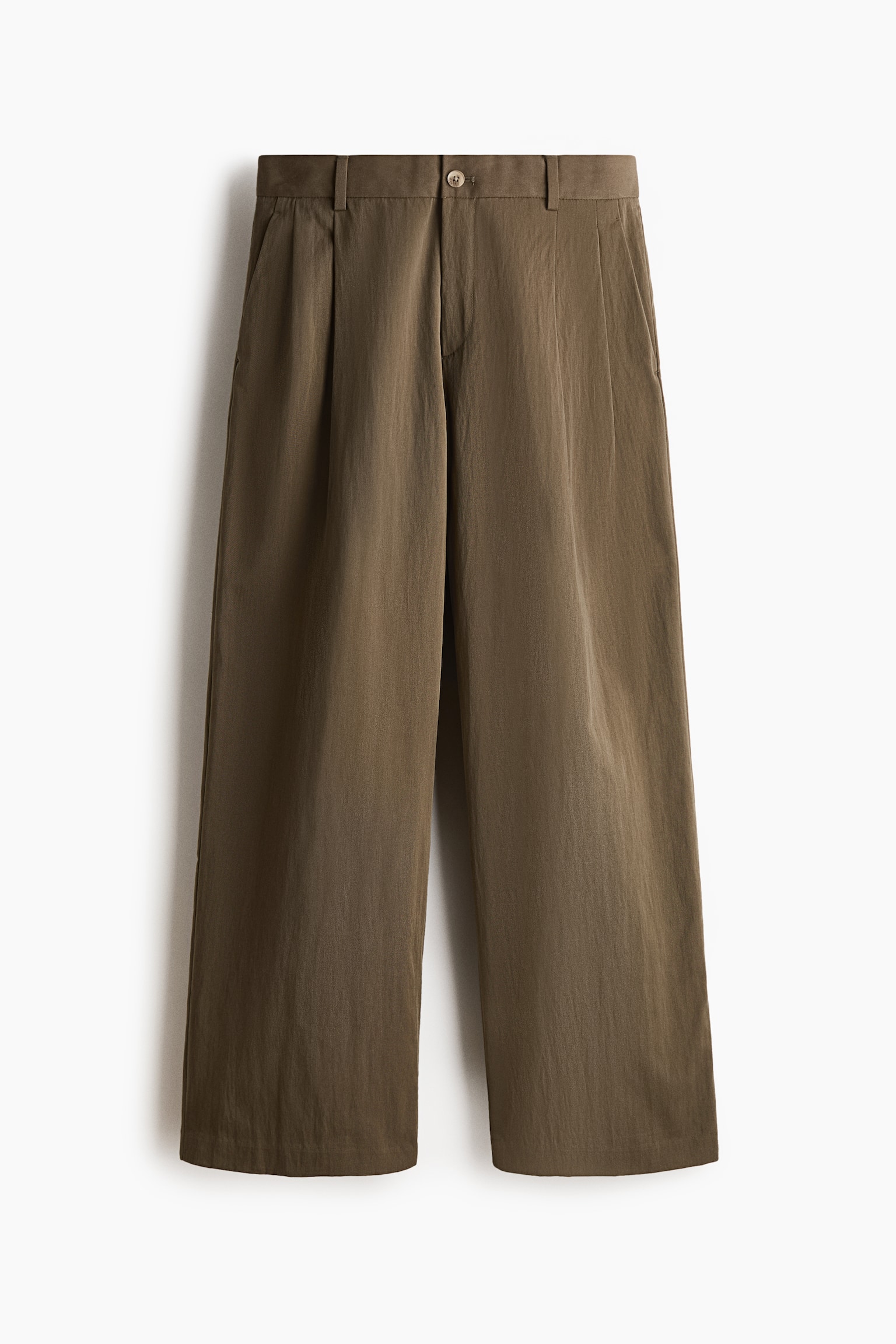 Loose Fit Wide trousers - Dark beige/Cream - 1