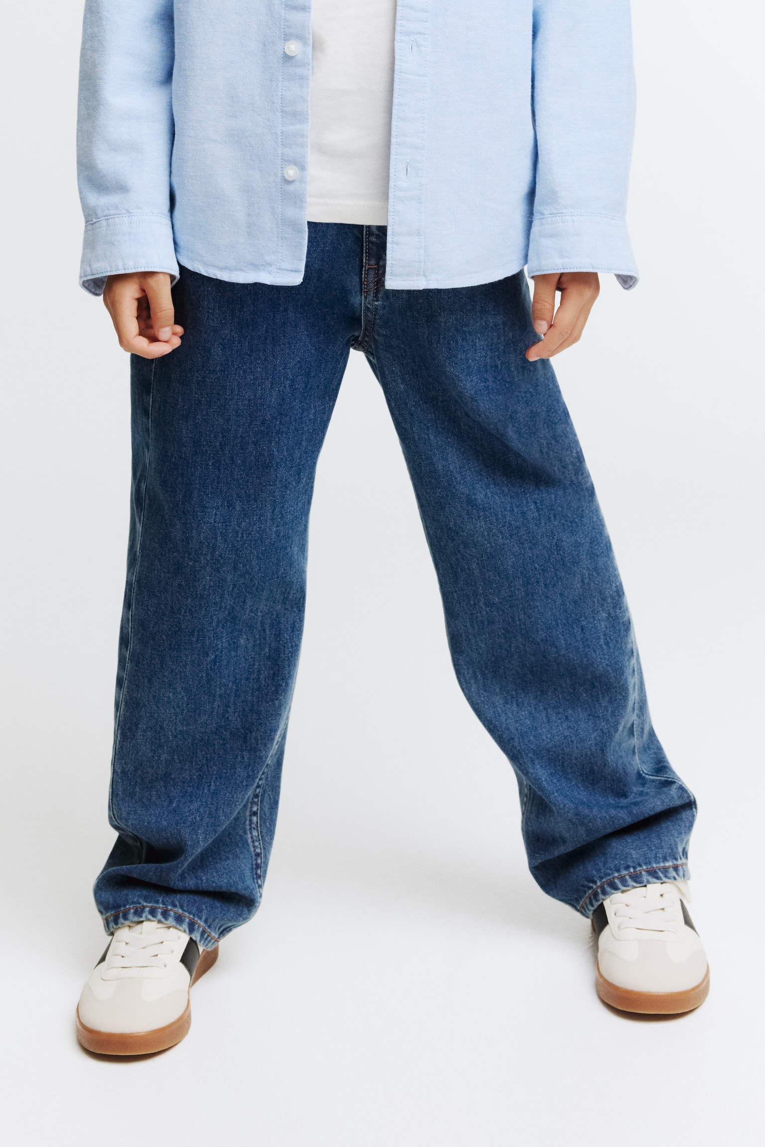 Loose Fit Jeans - Denim blue/Denim blue/Light denim blue/Light denim blue - 4