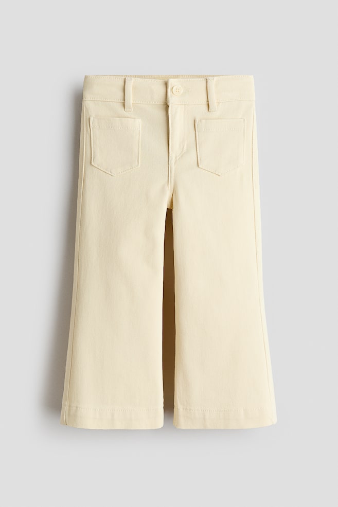 Ausgestellte Twillhose - Hellgelb/Hellblau - 1