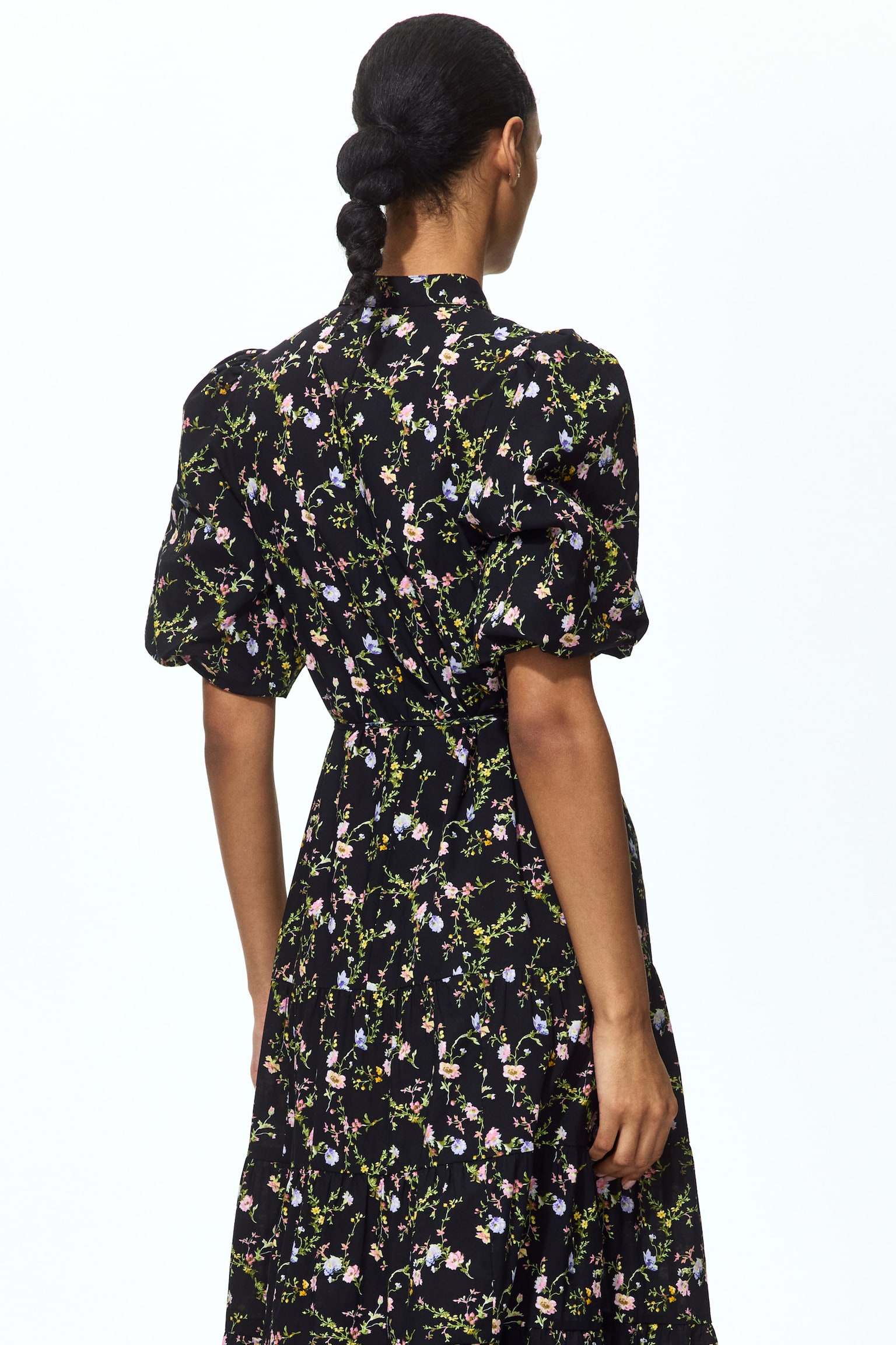 Long cotton dress - Black/Floral/Blue/Paisley pattern/White/Floral/Green/Floral/White/Patterned/White/Floral/Pink/Floral - 3