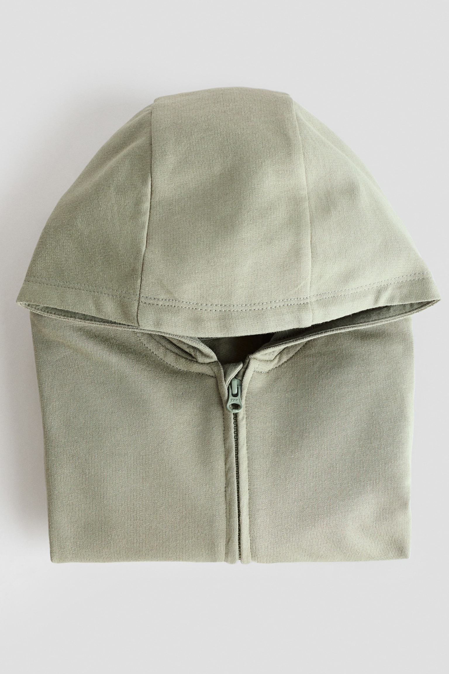 Zip-through hoodie - Khaki green/Light pink - 2