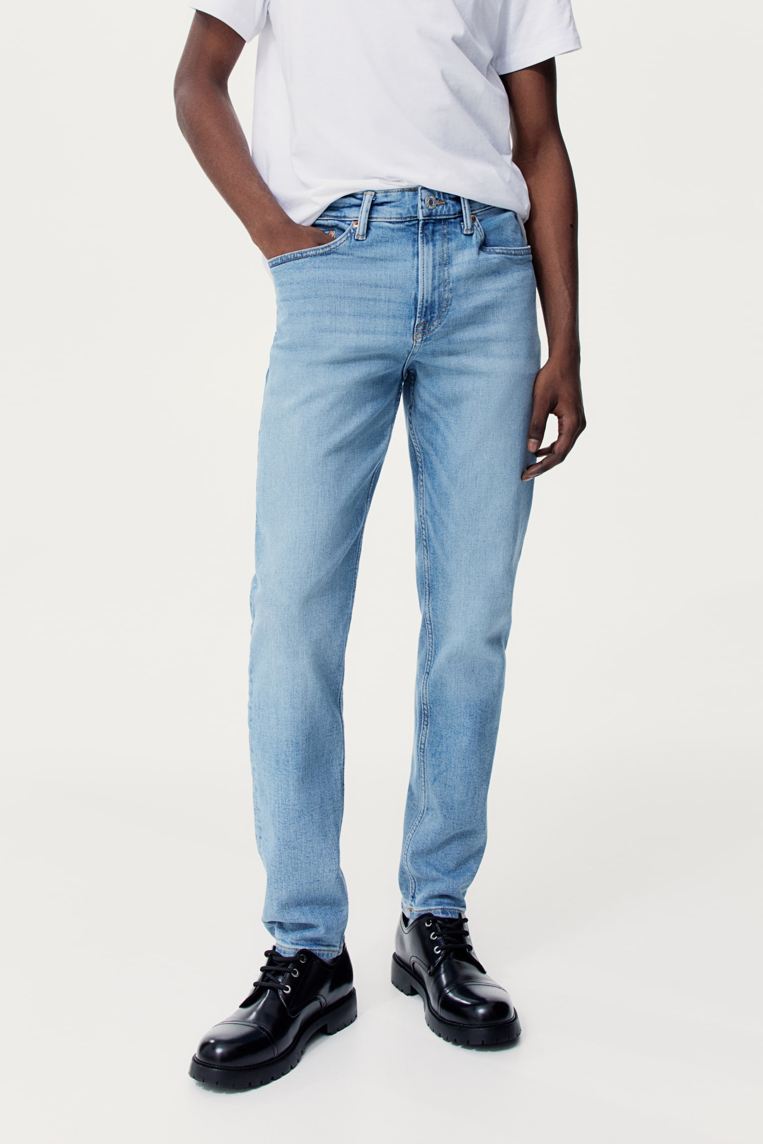 Slim Jeans - Light denim blue/Dark denim blue/Black/Denim blue/Light denim blue - 4