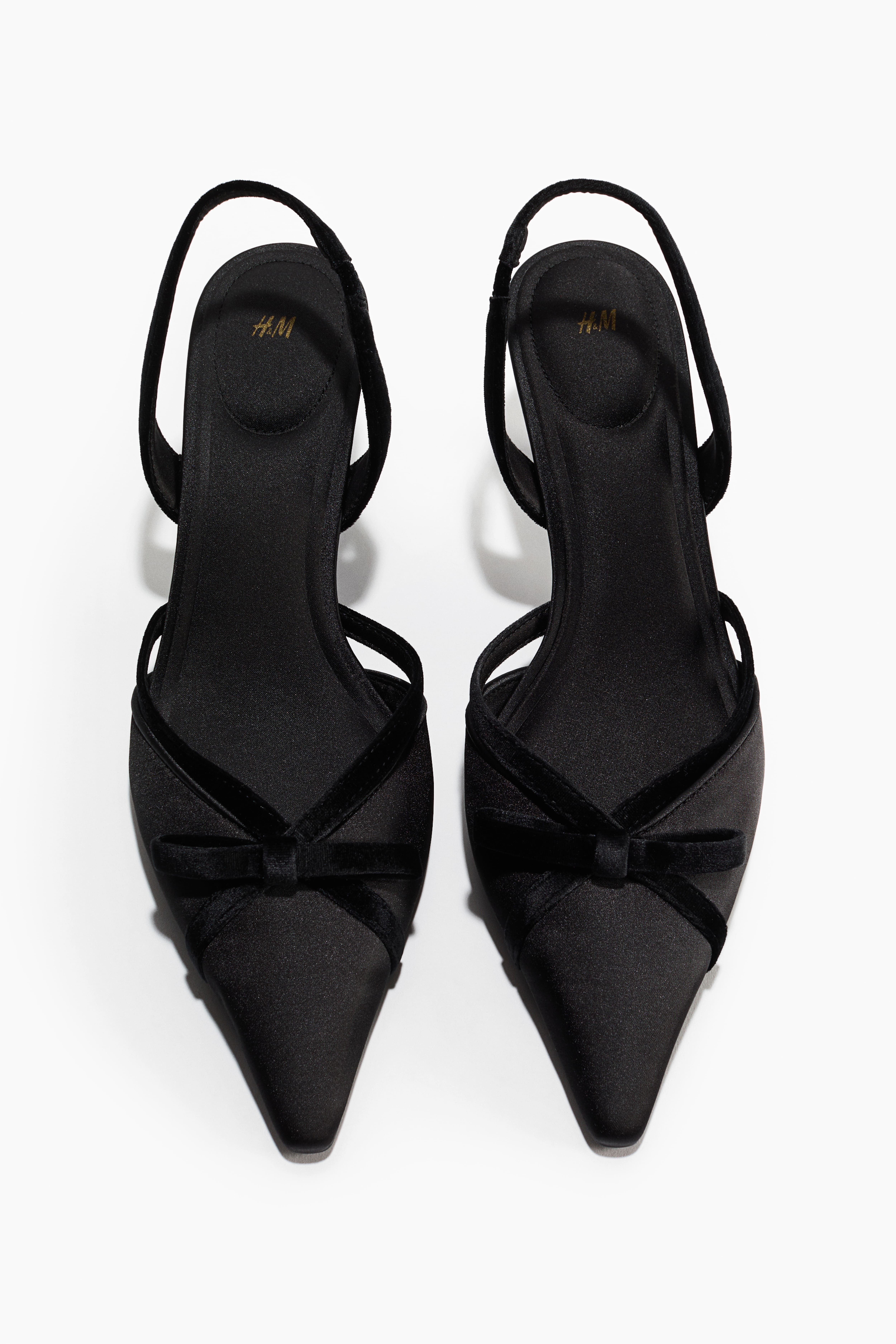 Heeled Satin Slingbacks