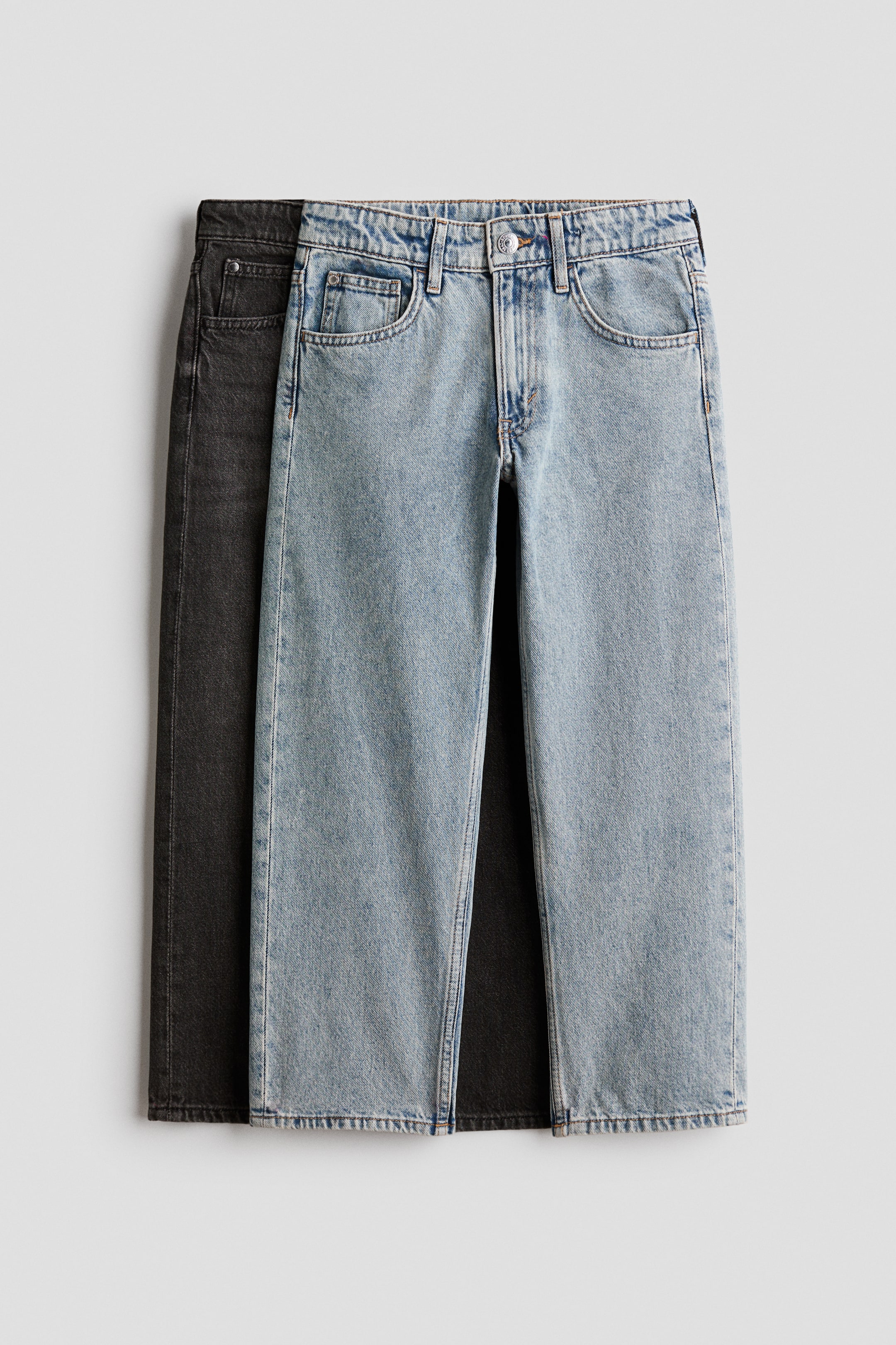 View larger image: 2-pack Loose Fit Jeans - Light denim blue - Kids | H&M 1