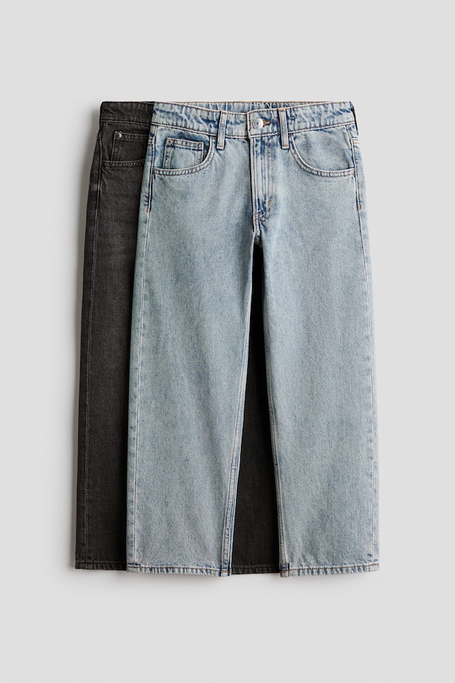2er-Pack Loose Fit Jeans - Helles Denimblau/Helles Denimblau/Schwarz - 1