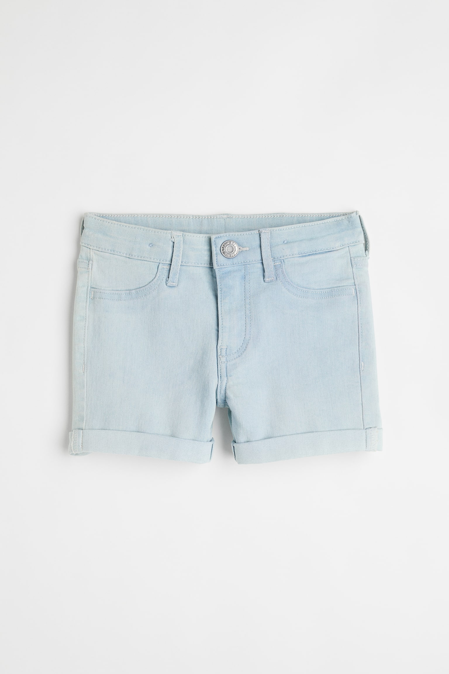 Superstretch Skinny Fit Denim Shorts - Light denim blue/Denim blue - 1