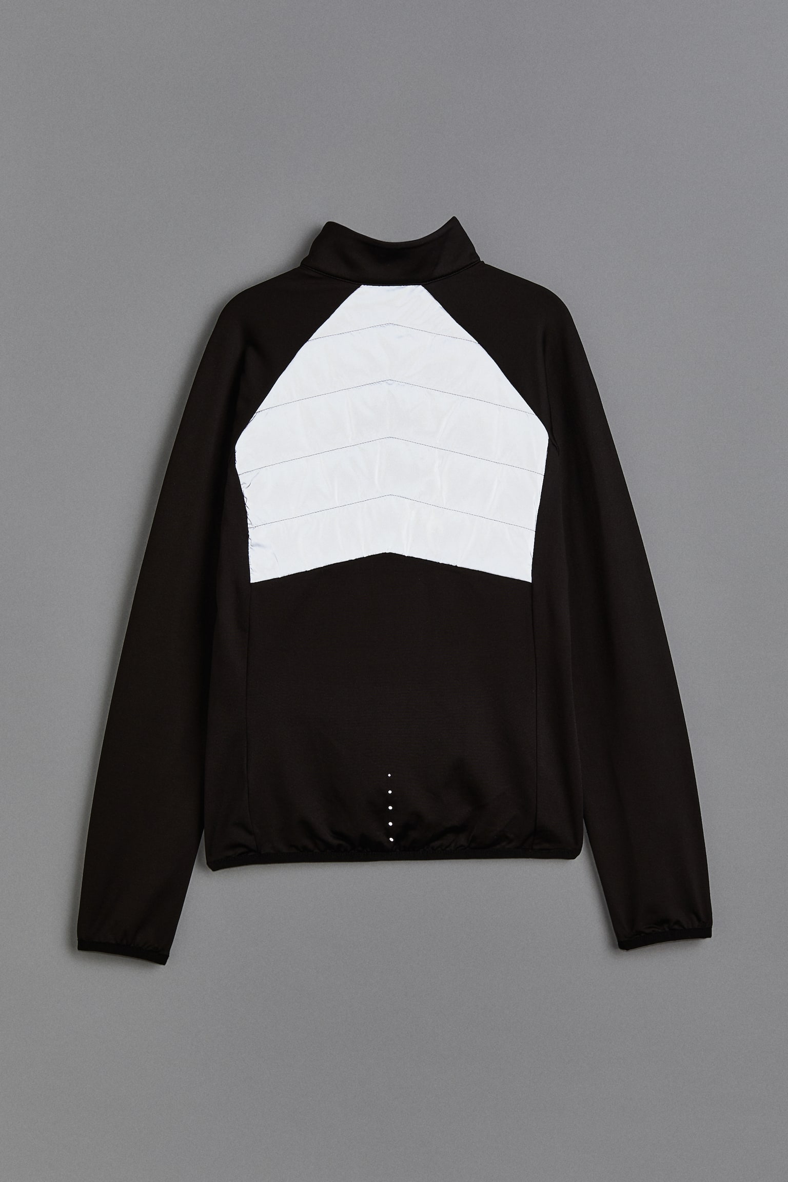 Reflective zip-top sports top - Black/Reflective - 3