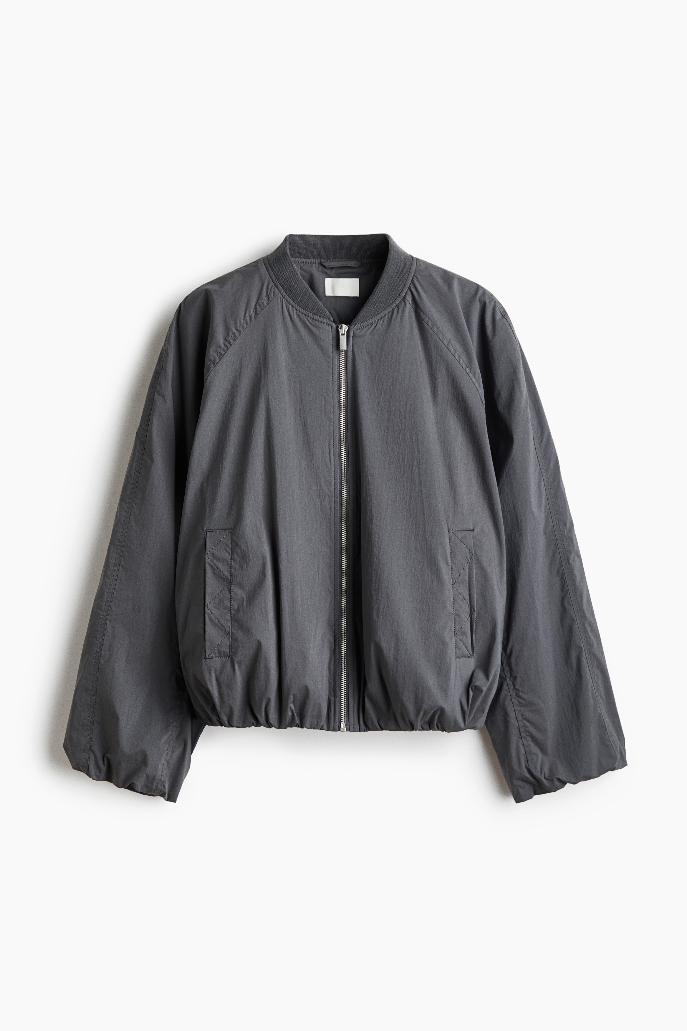 Bubble-hem blouson jacket - Grey