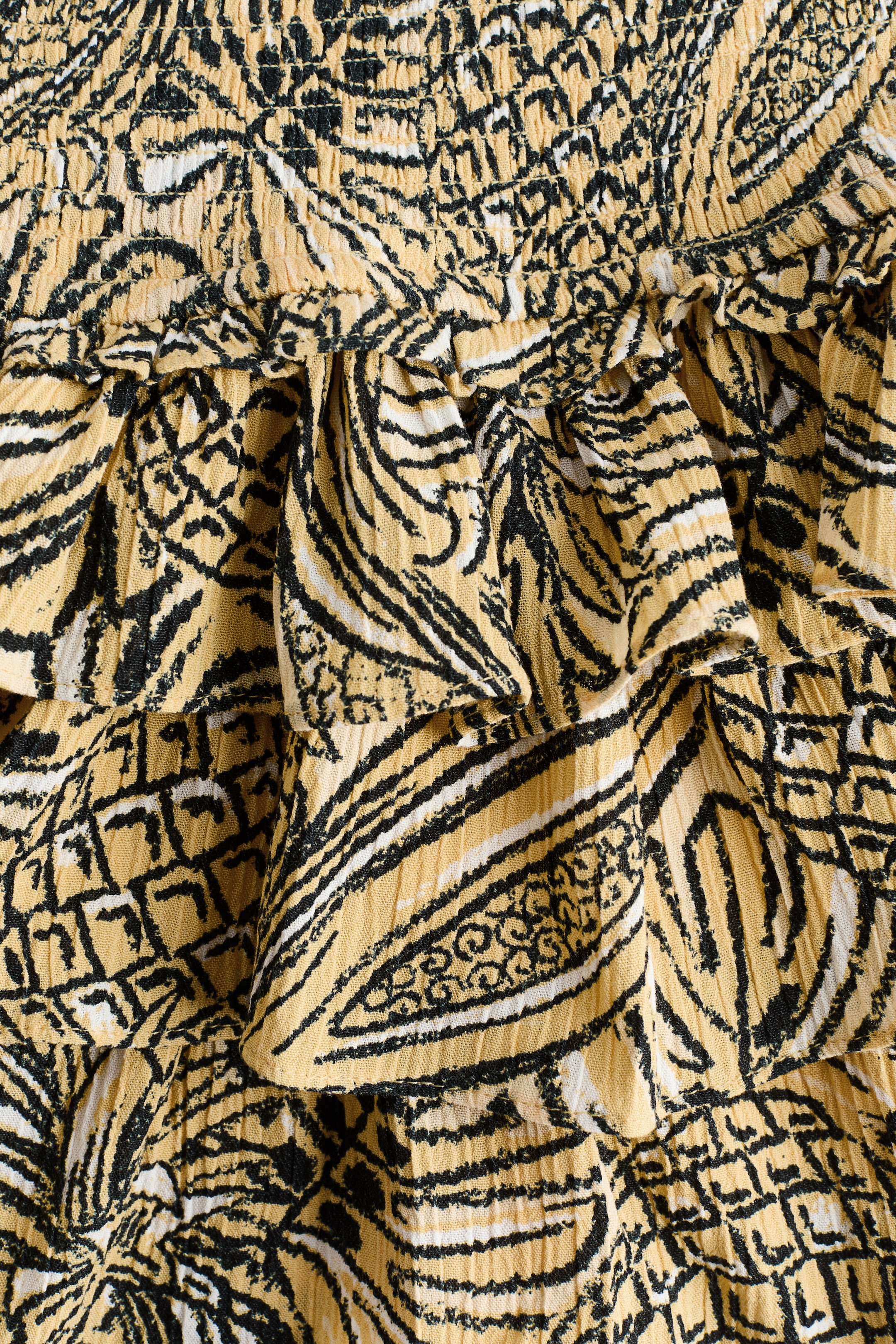 Tiered Viscose Mini Skirt