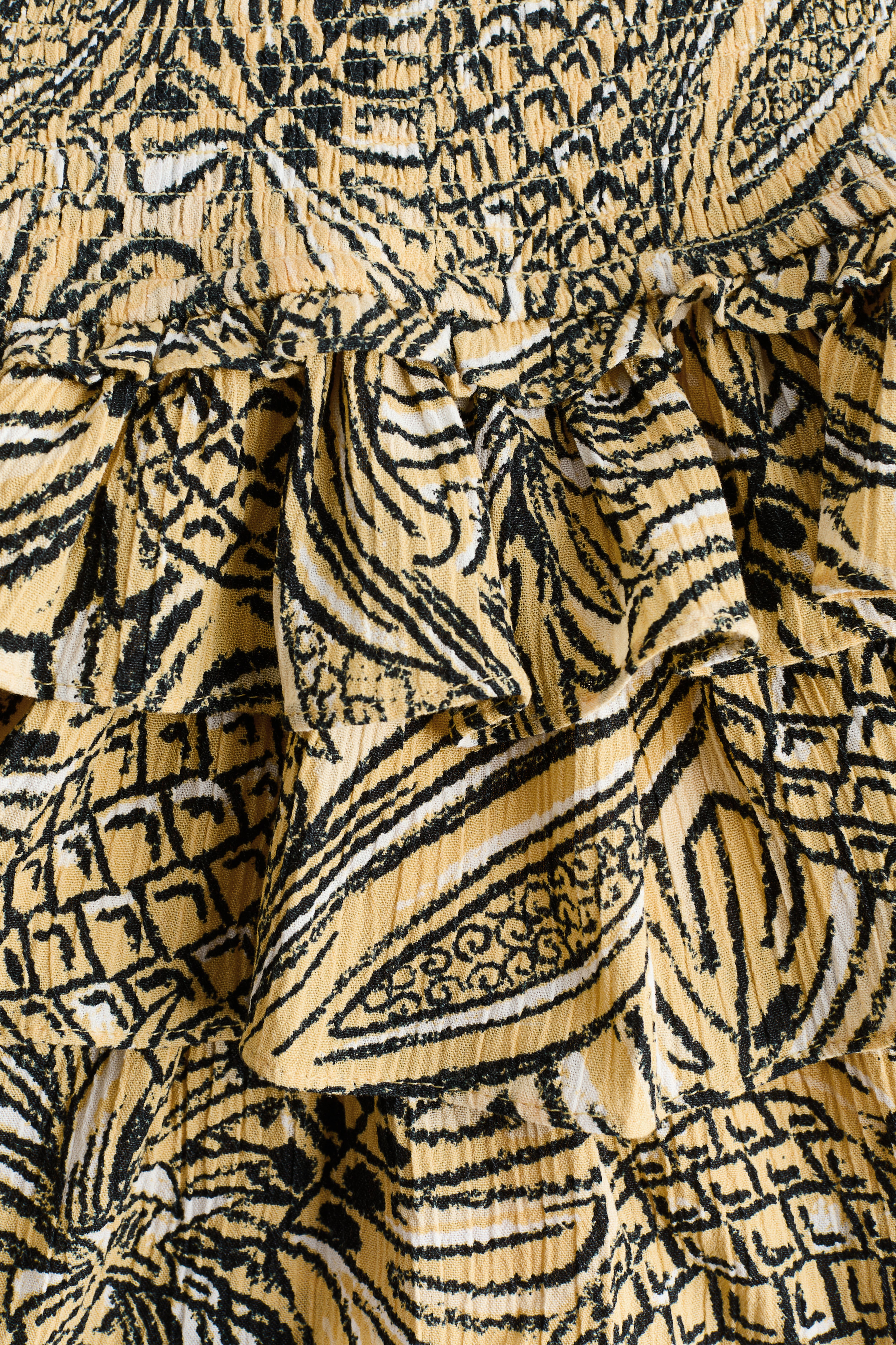 Tiered Viscose Mini Skirt