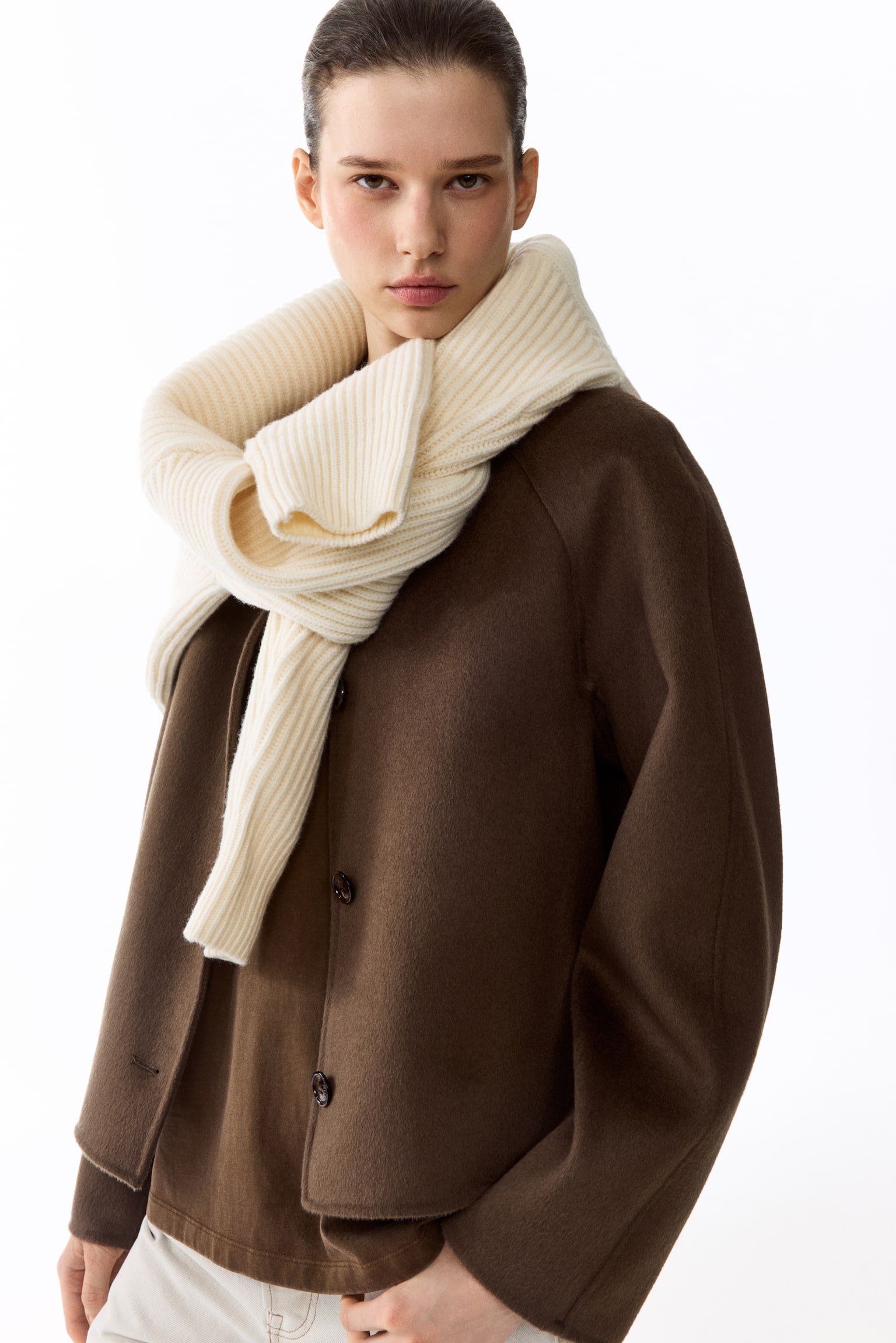 Handmade wool-blend jacket - Dark mole - 1