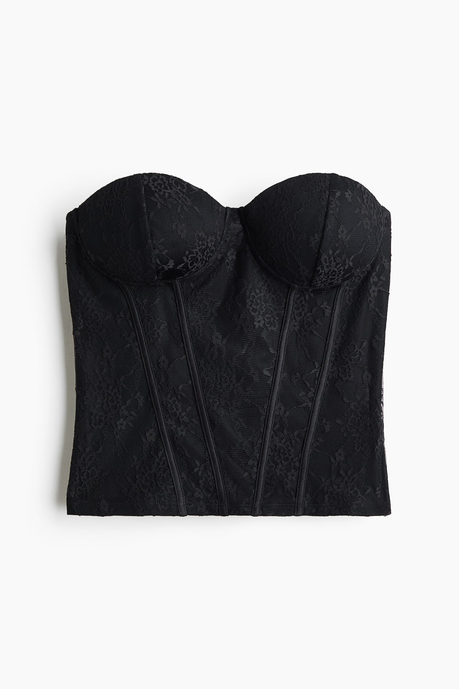 Lace corset top - Black