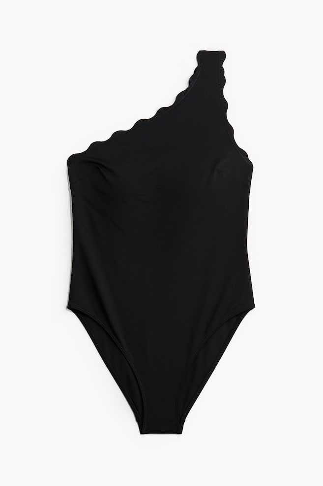 One-shoulderbadpak met padded cups - Black - 1