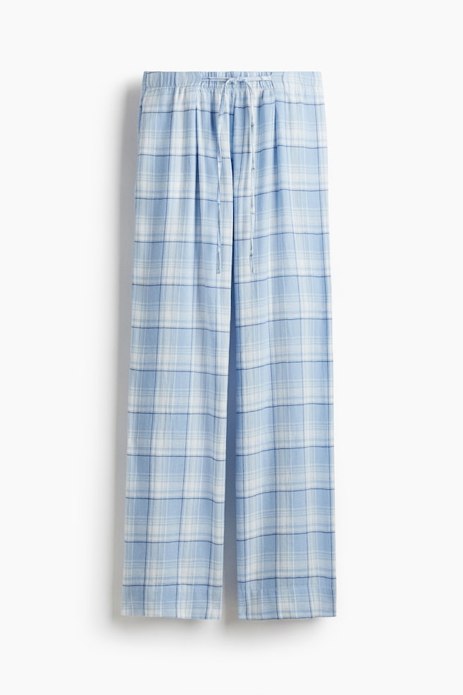 Pull-On Pants - Light blue/plaid/Black/checked/Black/pinstriped - 1