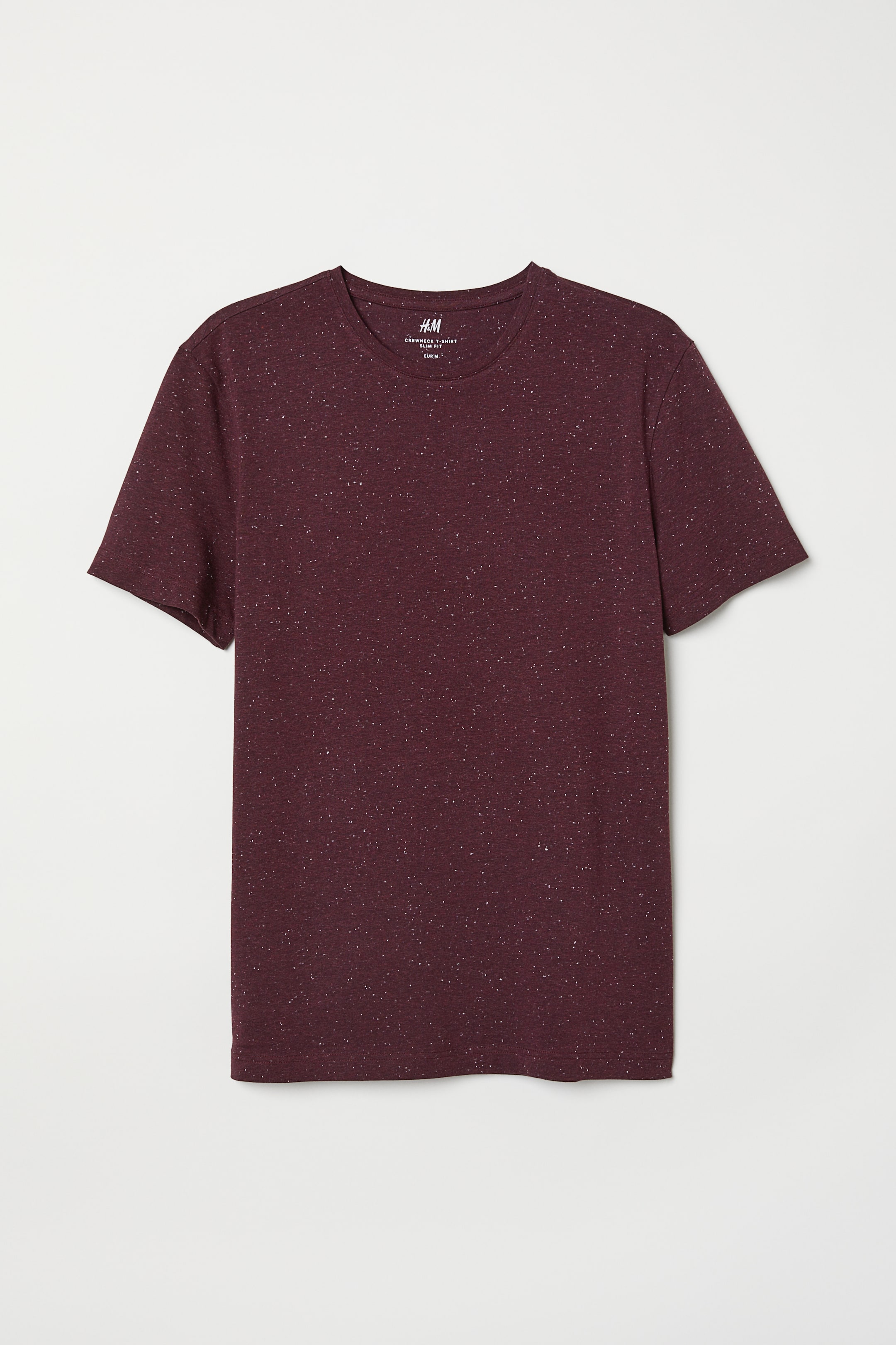 View larger image: Slim Fit T-shirt - Burgundy - Men | H&M 1