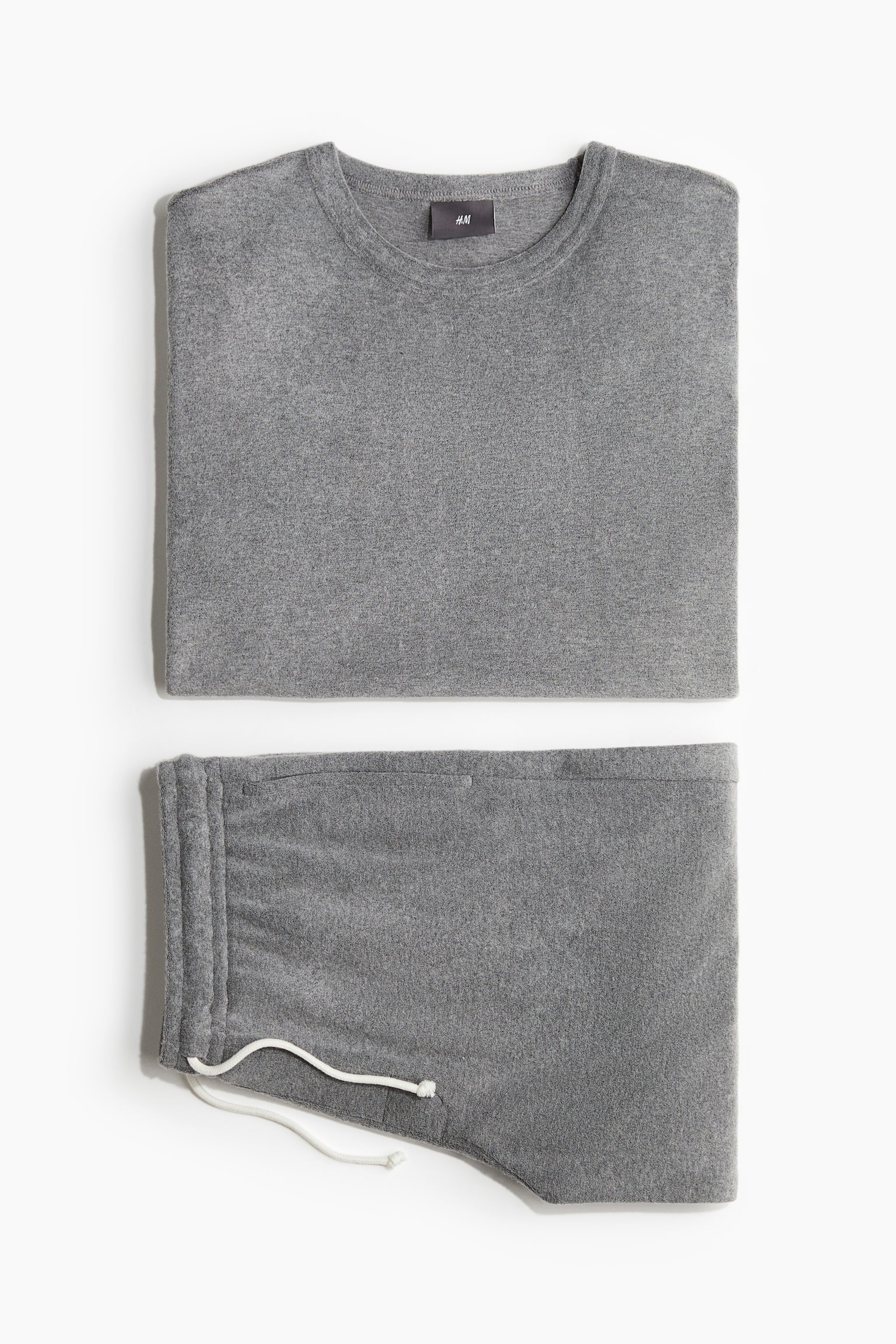 Pyjama T-shirt and shorts - Grey marl - 2