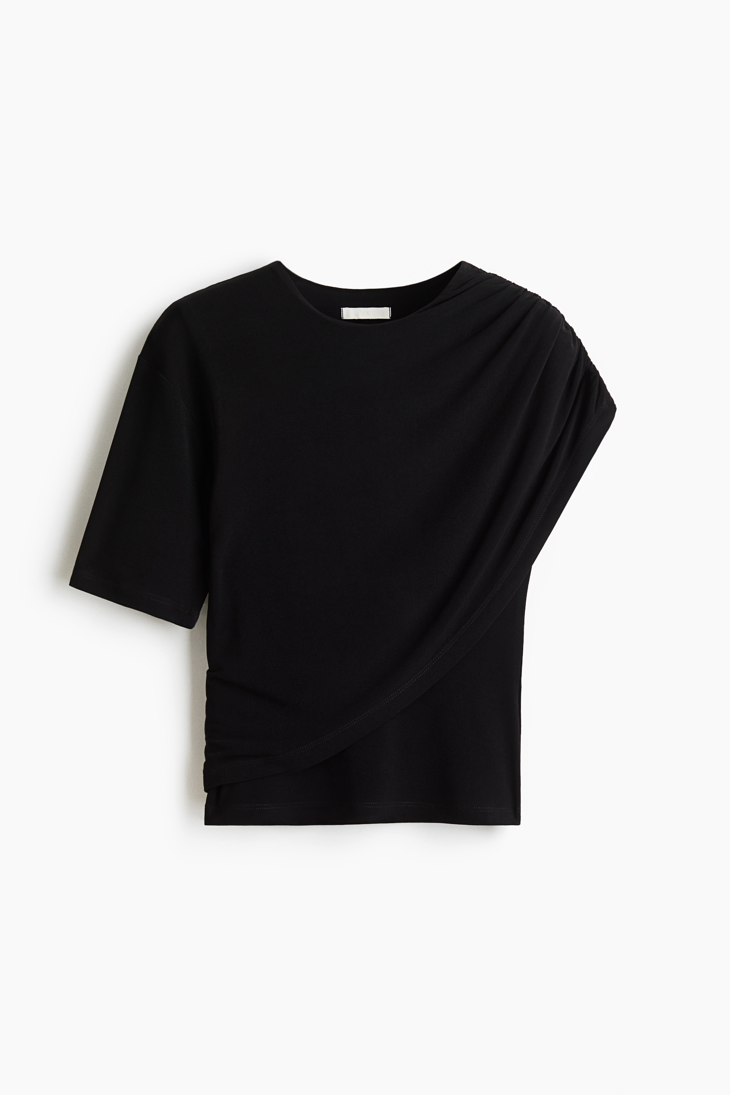 Top drappeggiato - Nero/Marrone scuro