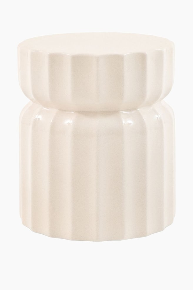 Glazed Side Table - Cream/Green - 1