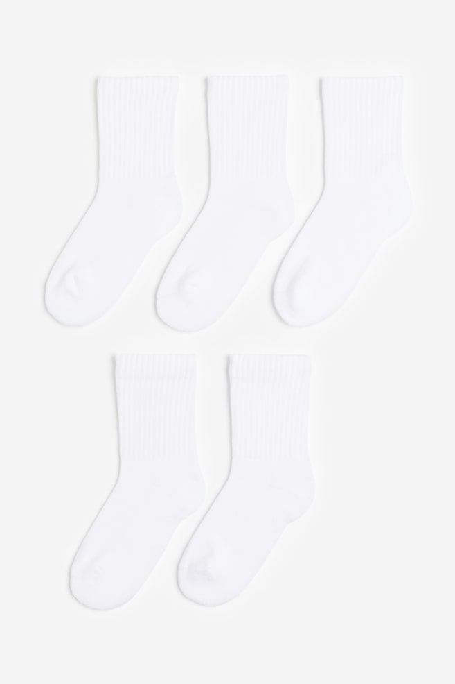 5-pack socks - White - 1
