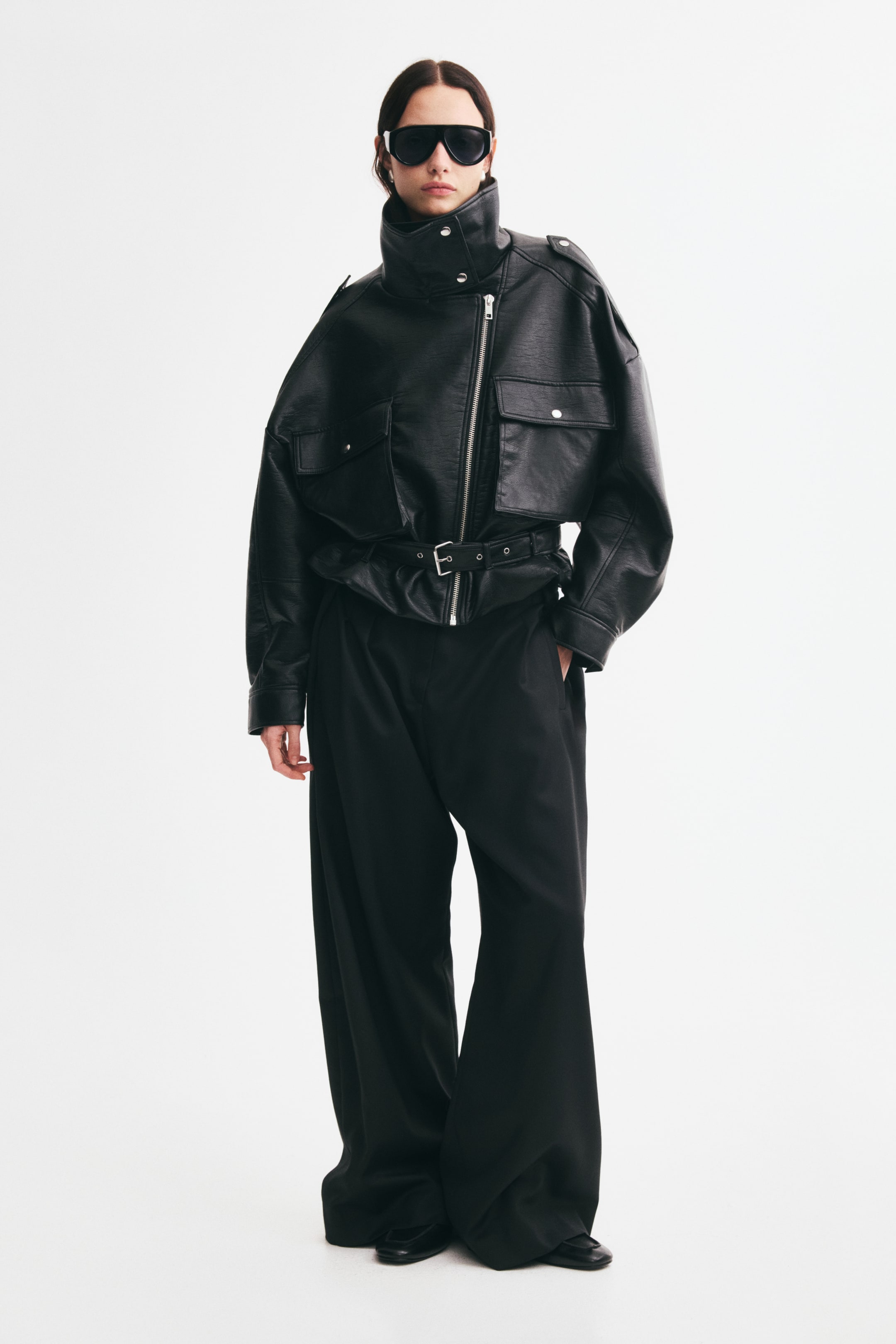 Женские куртки H&M Belt-Detail Biker Jacket — фото 4