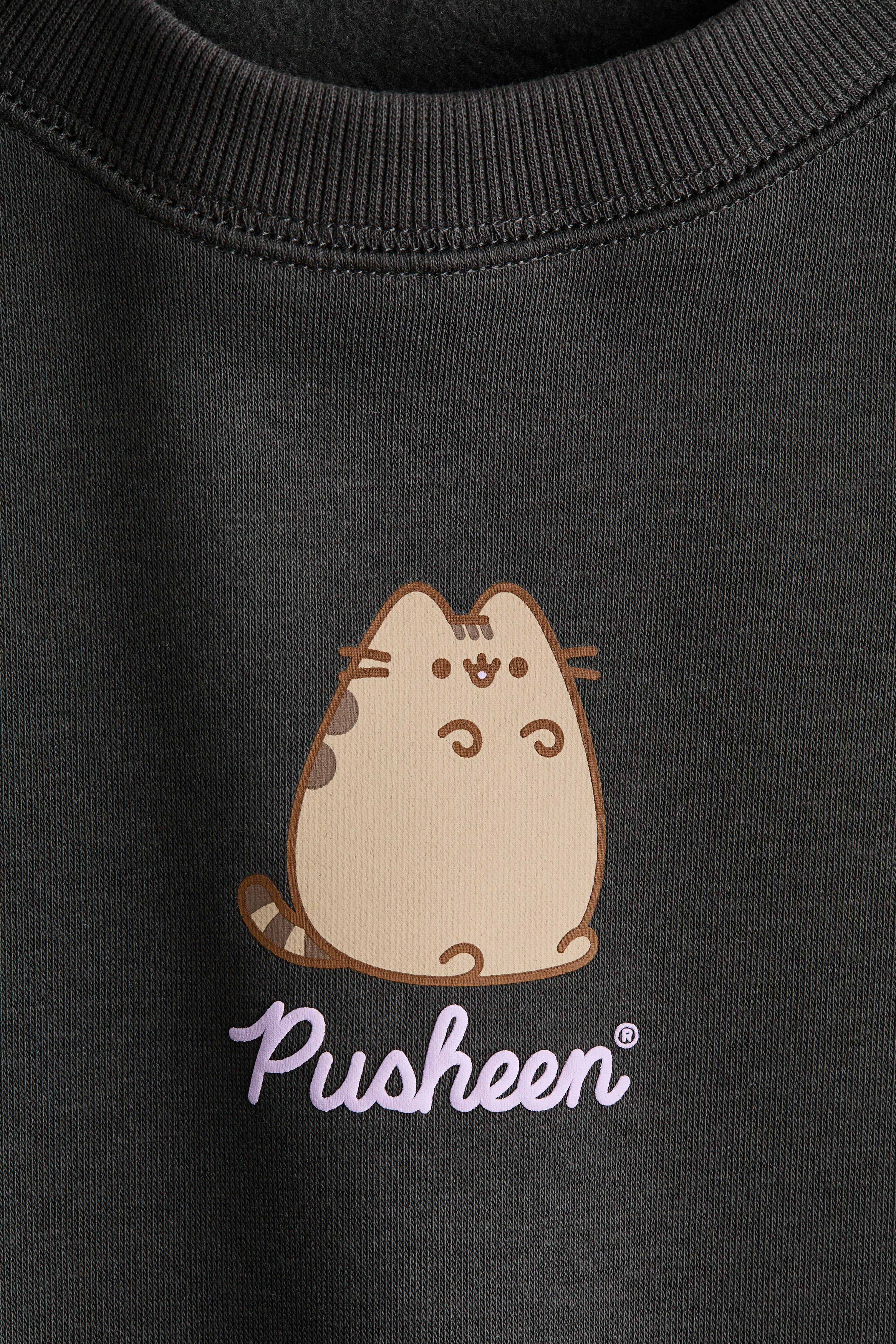 Pusheen Hoodie voor dames | Grafisch sweatshirt met capuchon voor dames in zwart | Cat Kitten Laptop Nieuwe Msg Love Hearts Apparel Sweater, Zwart, M