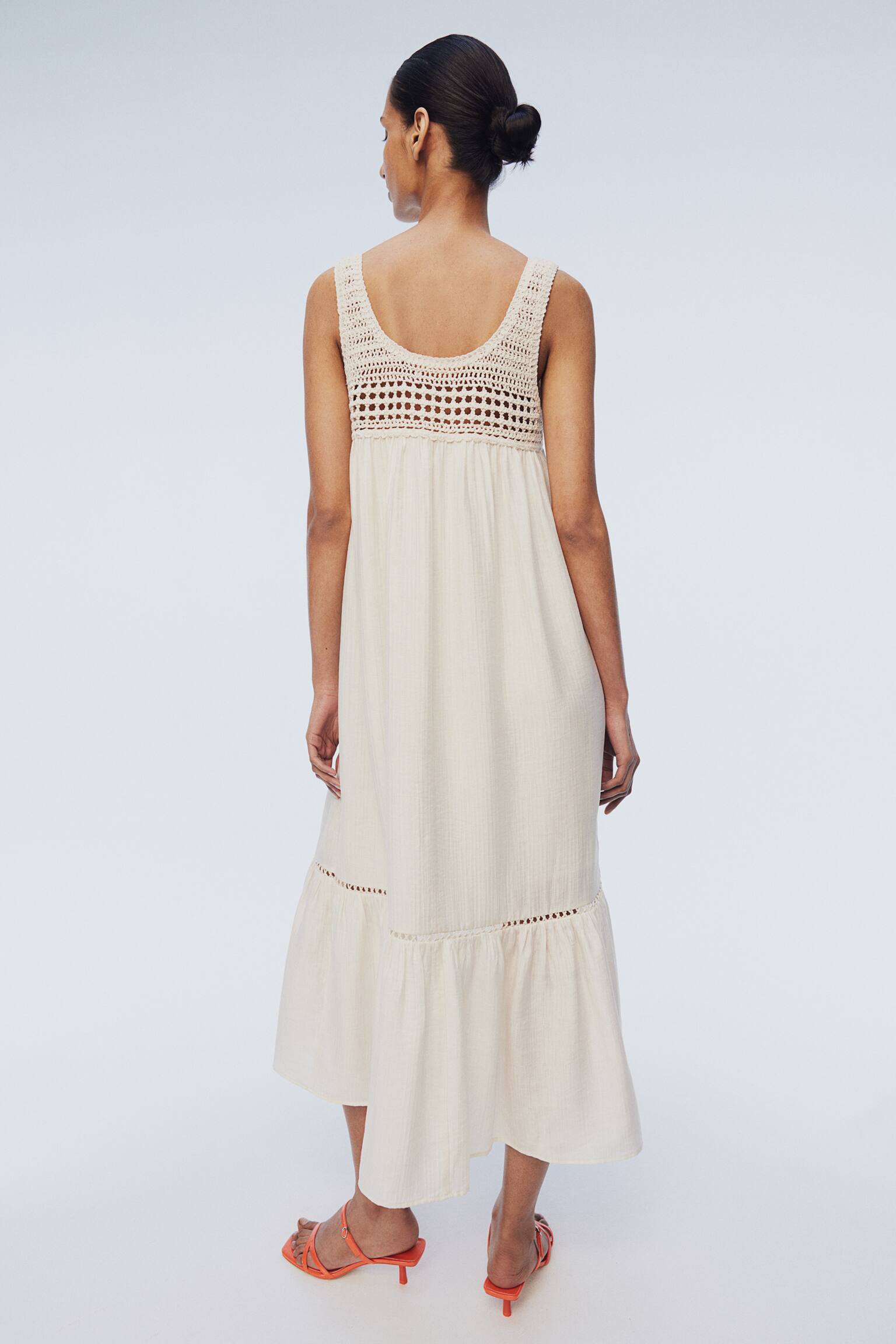 Crêpe maxi dress - Cream - 4