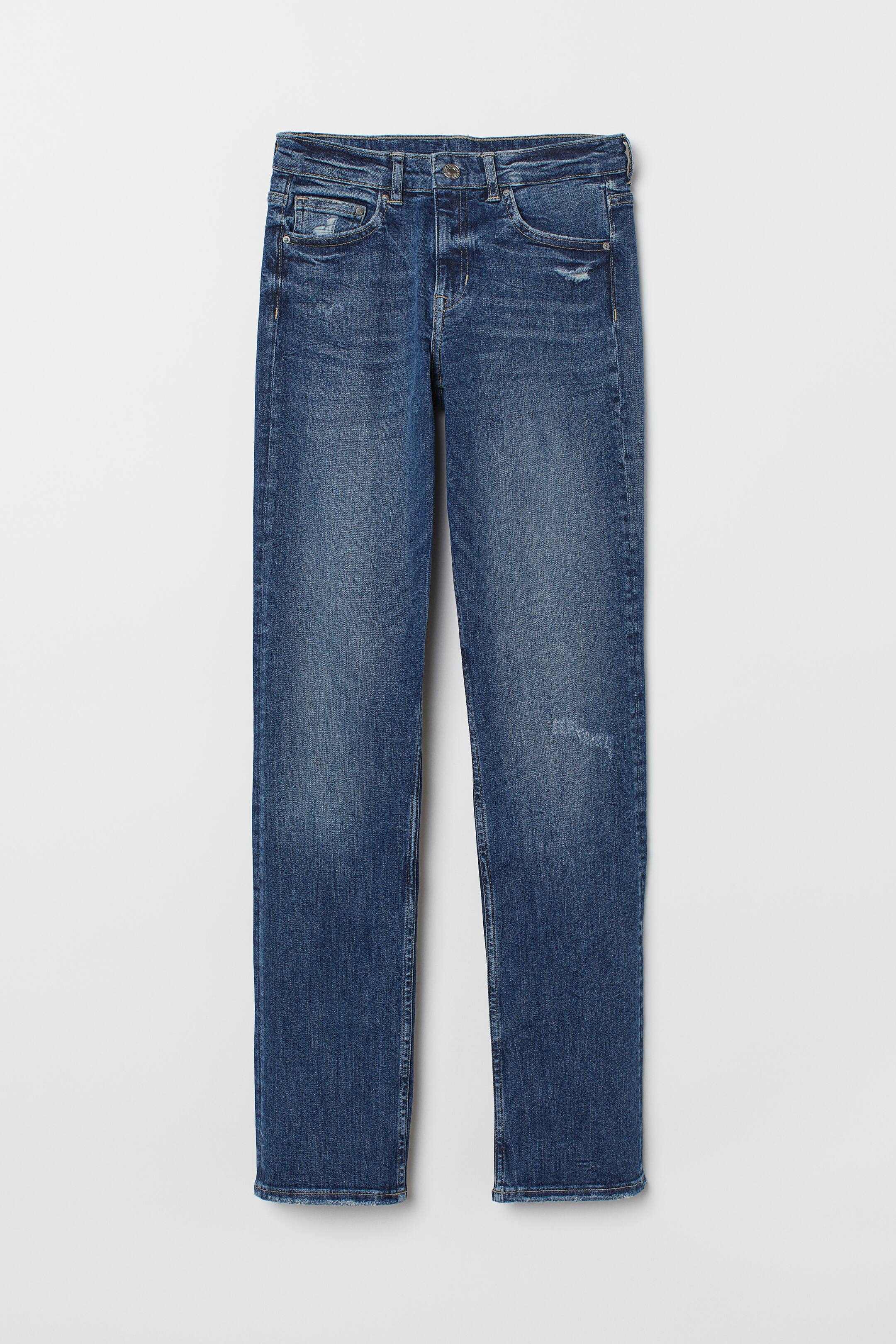 View larger image: Straight Regular Jeans - Dark denim blue - Ladies | H&M 1