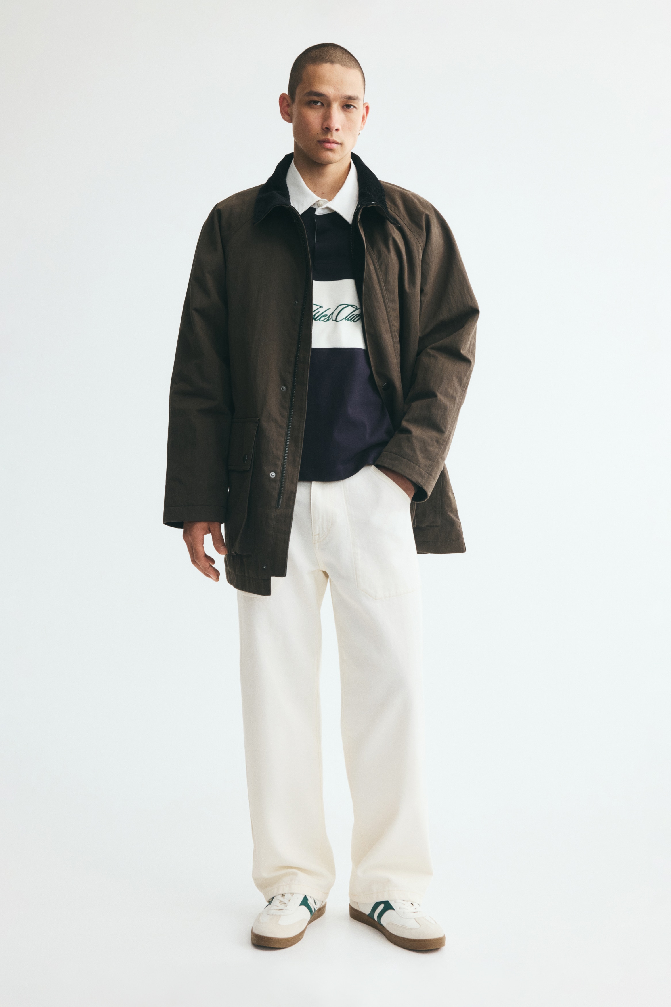 Loose Carpenter Jeans - Màu kem/Màu xanh denim đậm