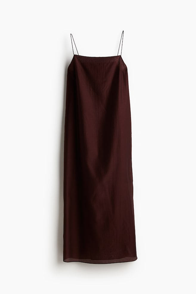 Vestido con tirantes espagueti - Burdeos - 1